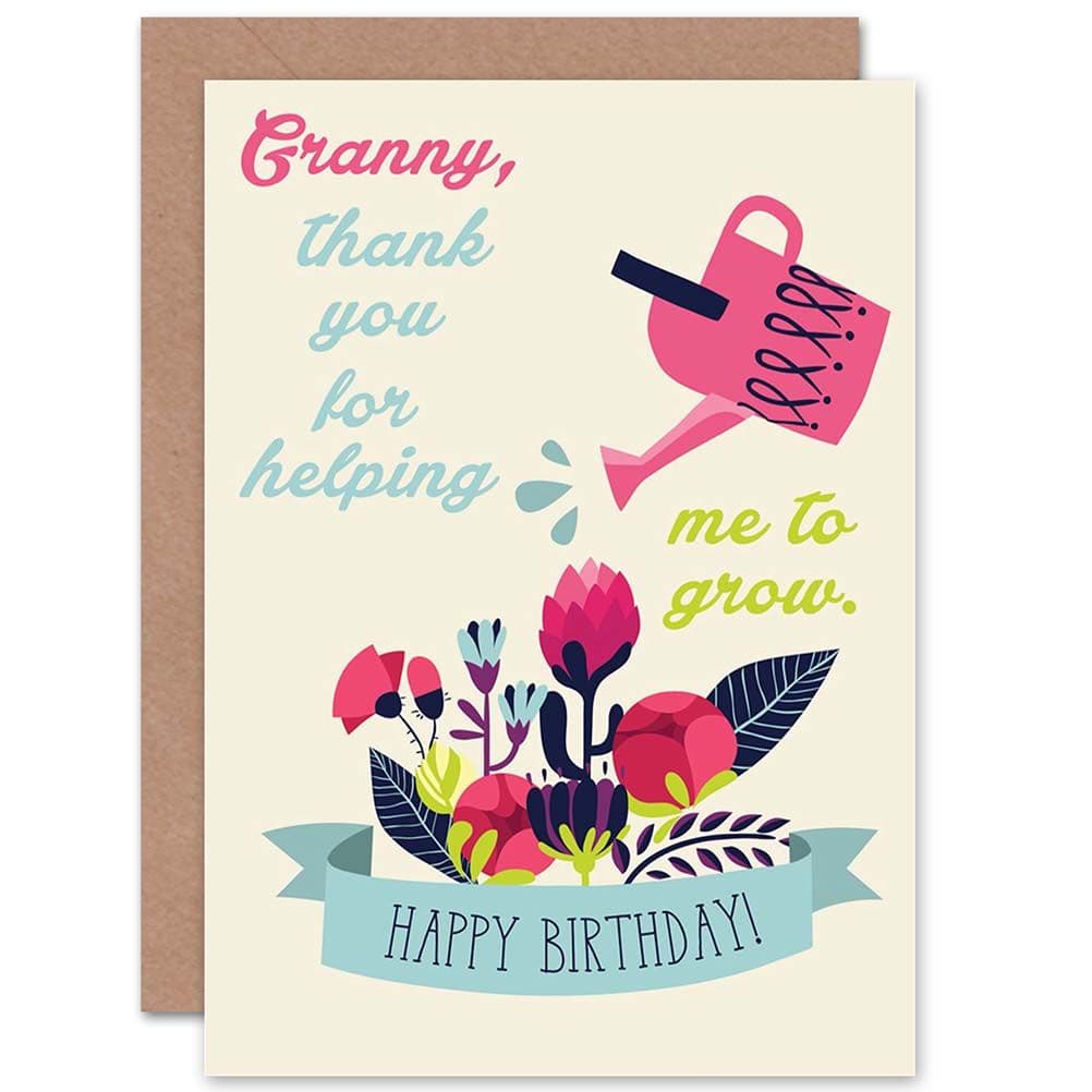 Birthday Happy Gran Granny Thank You Garden Greetings Card