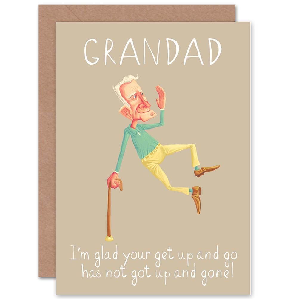 Grandad Clicking Heels Get Up Go Funny Birthday Greetings Card