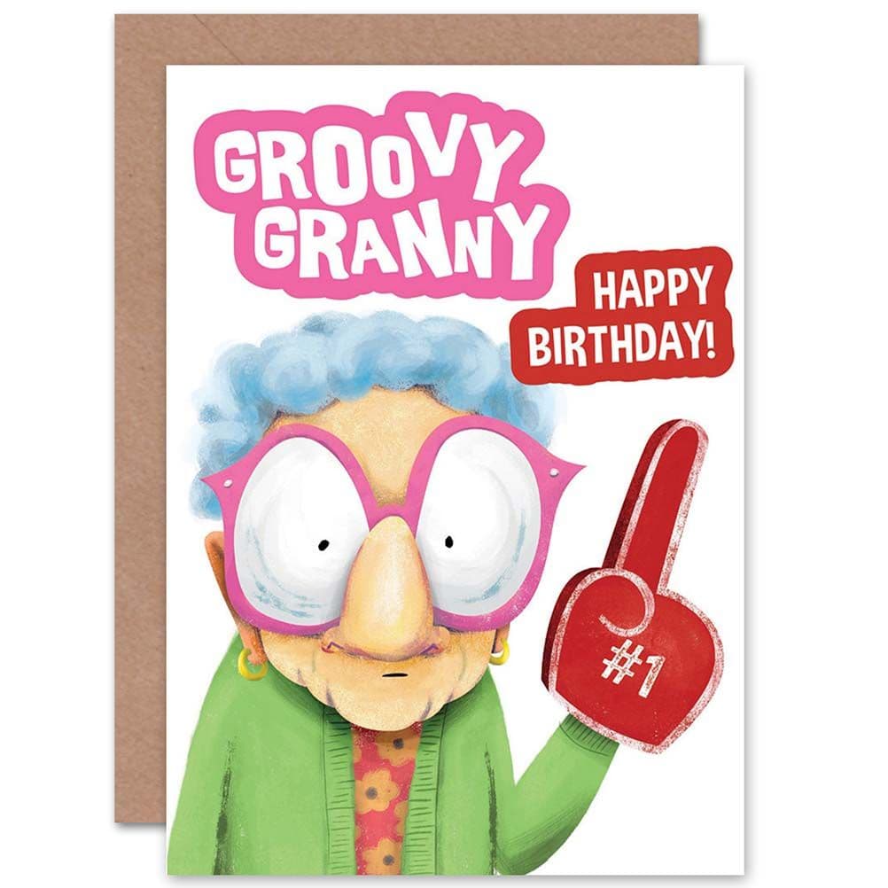 Birthday Happy Groovy Granny Gran Number One Greetings Card