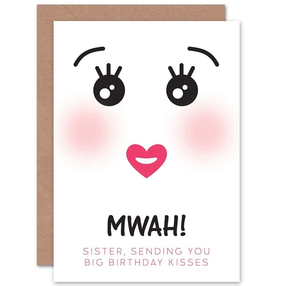 Happy Birthday Card Japan Kawaii Cute Kiss Sister Greetings Card
