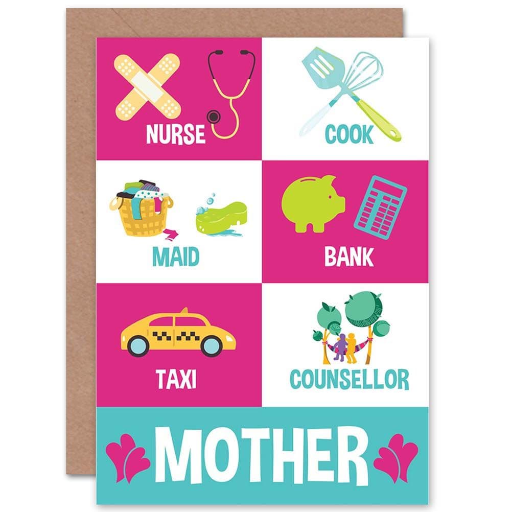 Birthday Happy Mother Mum Tasking Fun Greetings Card