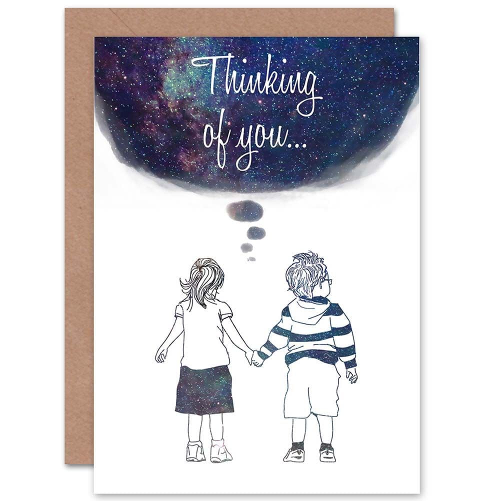 Thinking You Galaxy Stars Friendship Miss You Bereavement Greetings Card