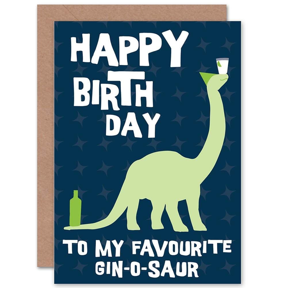 Favourite Gin-O-Saur Greetings Card