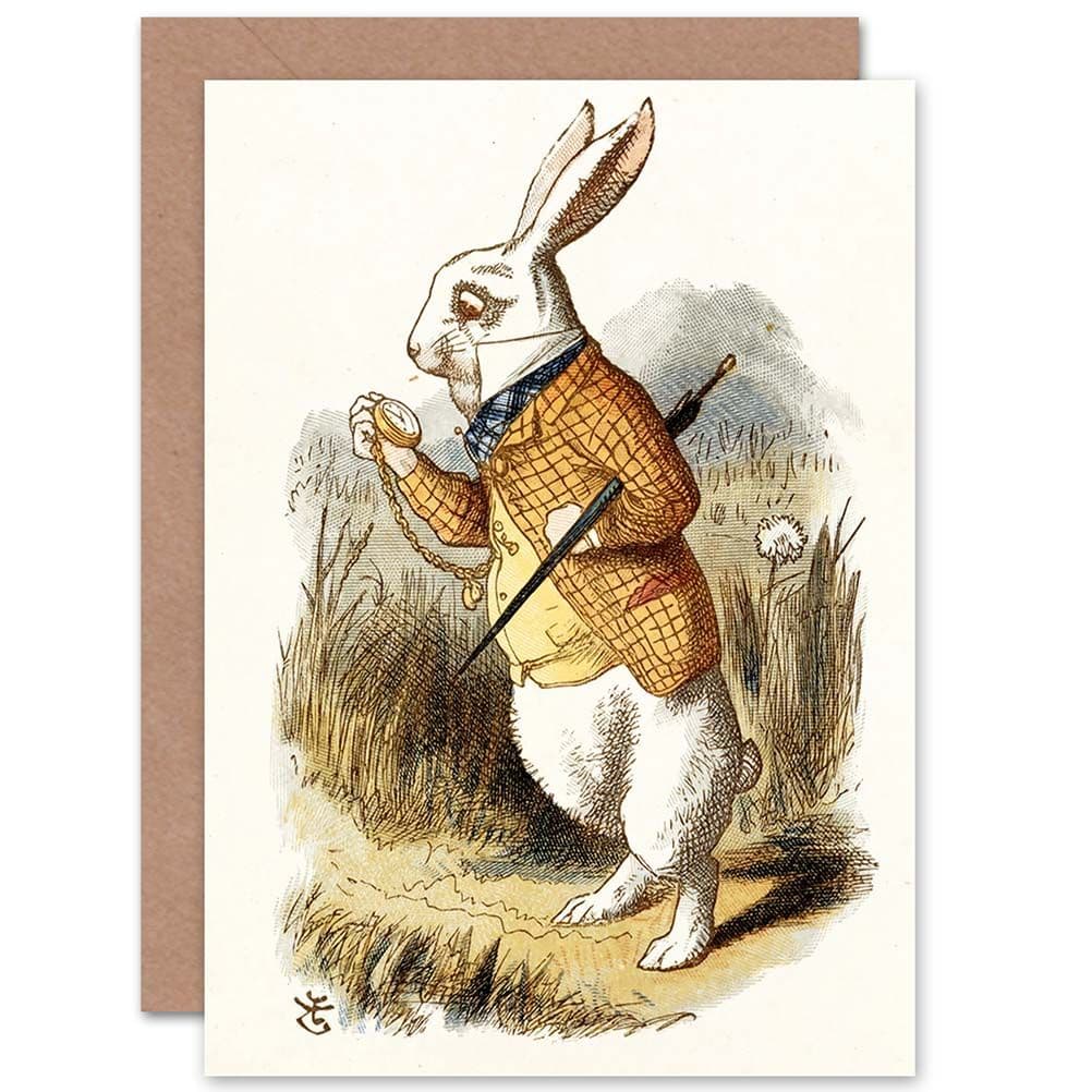 Birthday Animal The White Rabbit Greetings Card