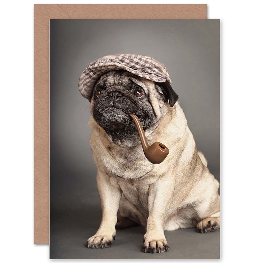 Birthday Cute Dog Sherlock Holmes Greetings Card