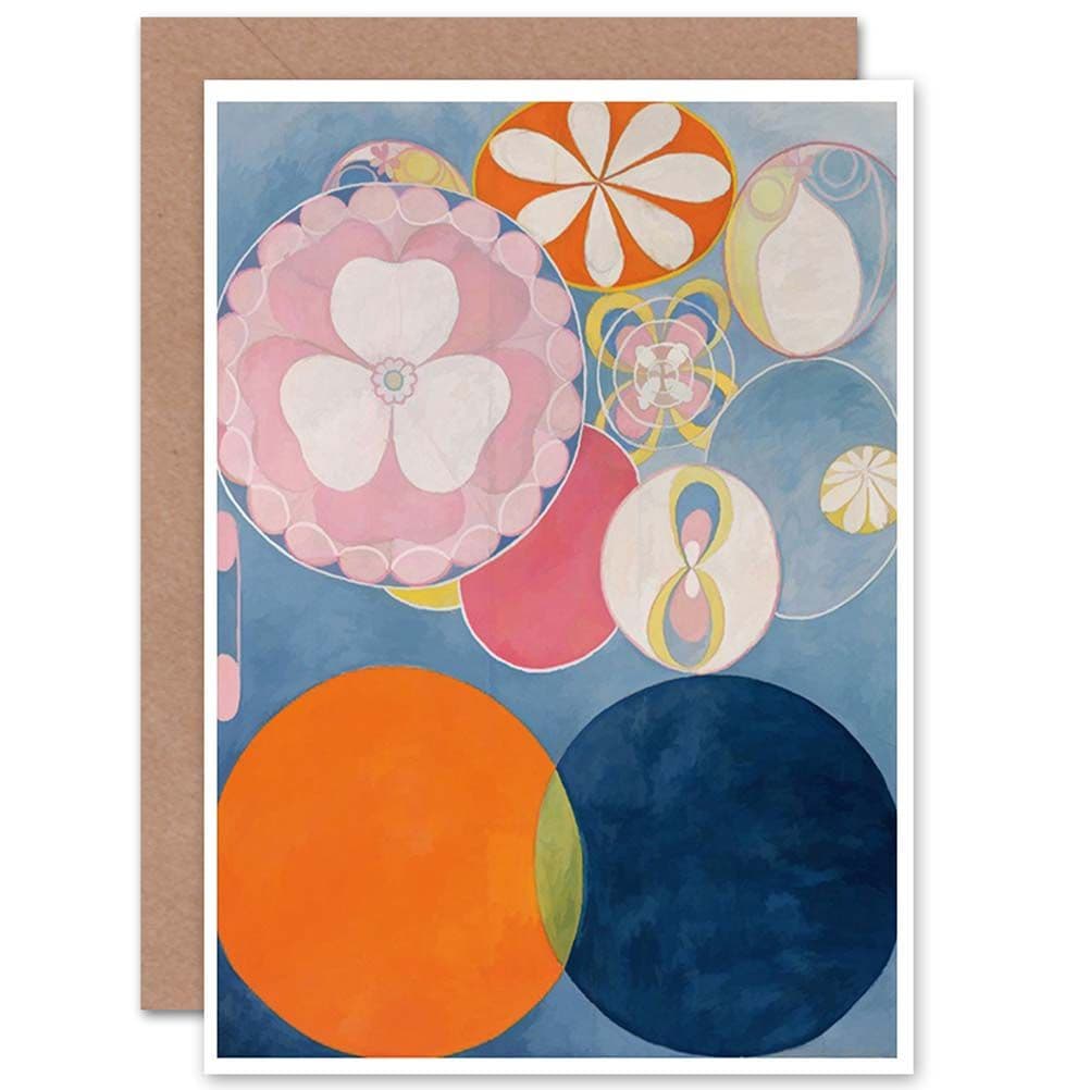 Painting Abstract Hilma Af Klint 1907 Ten Biggest No 2 Greetings Card