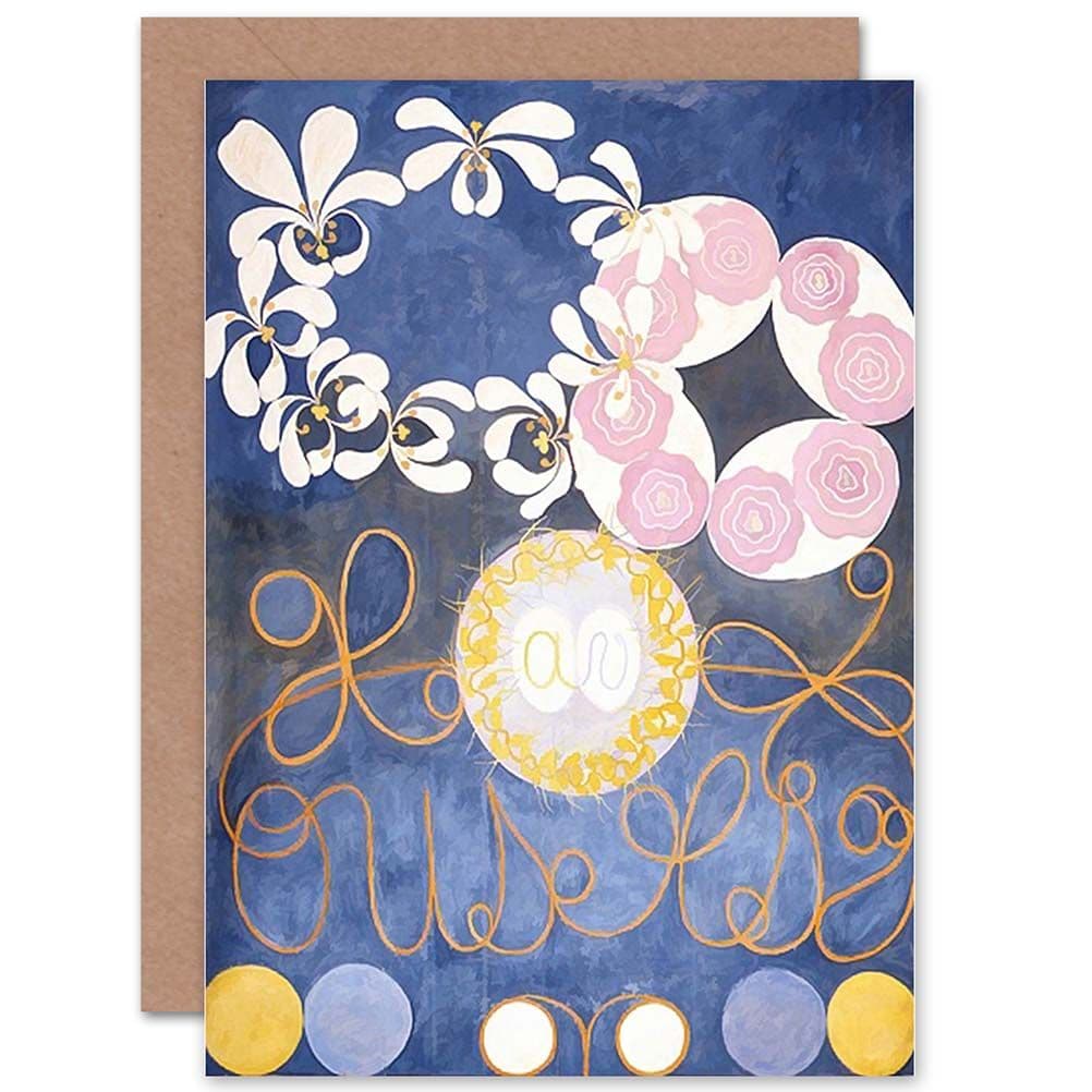 Painting Abstract Hilma Af Klint 1907 Ten Largest Greetings Card