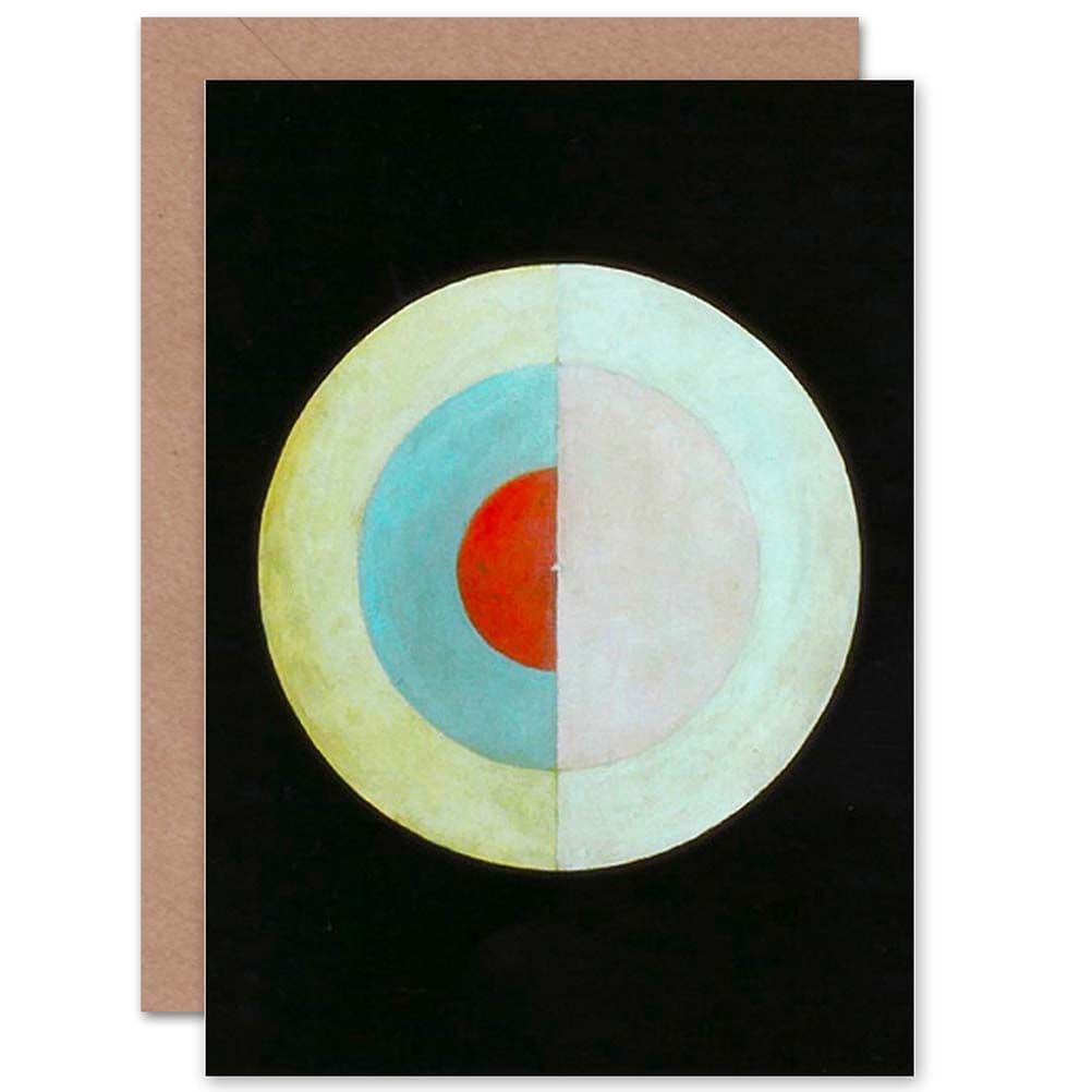 Painting Abstract Hilma Af Klint 1915 The Swan No 16 Greetings Card