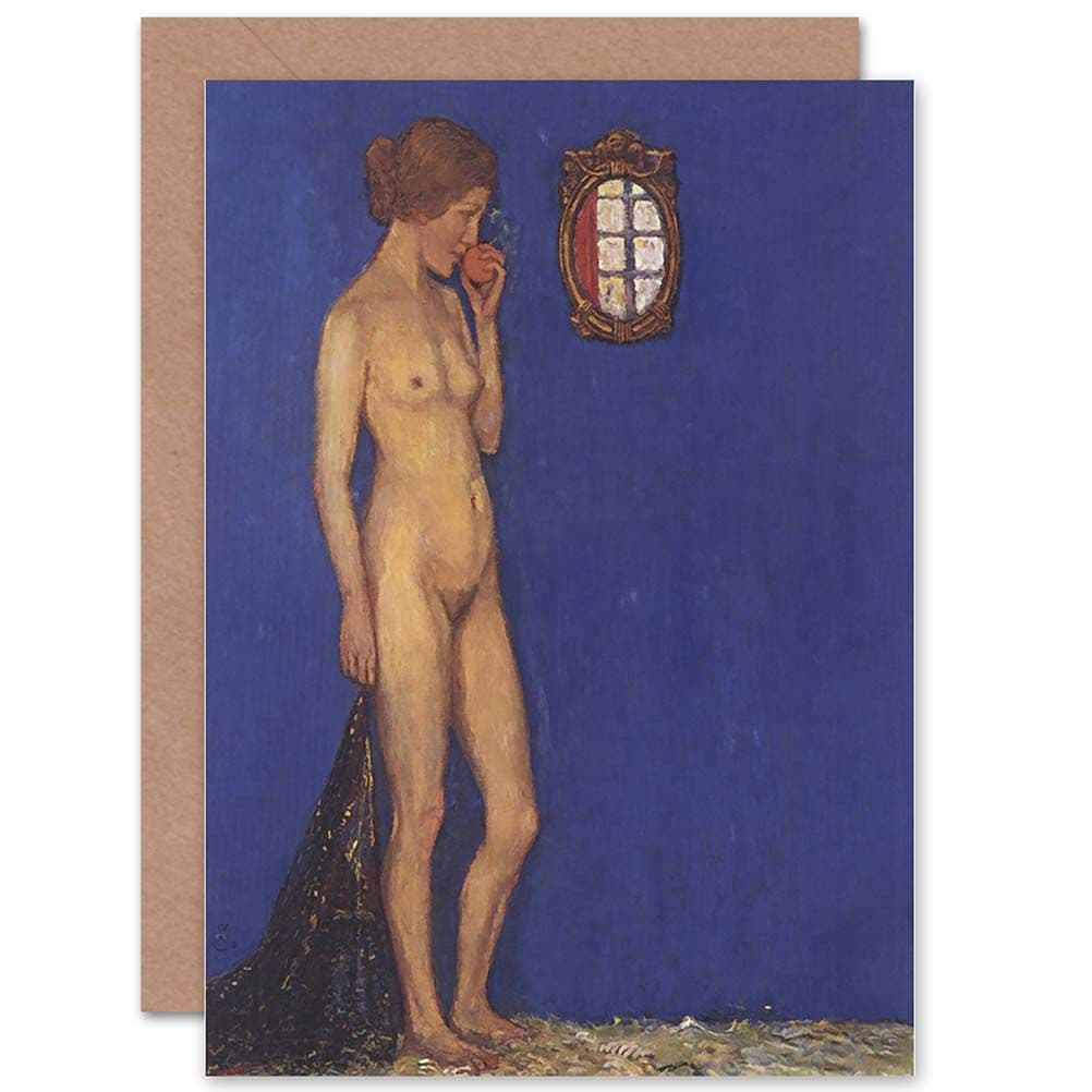 Painting Heinrich Vogeler Aktportrat Martha Vogeler 1910 Greetings Card