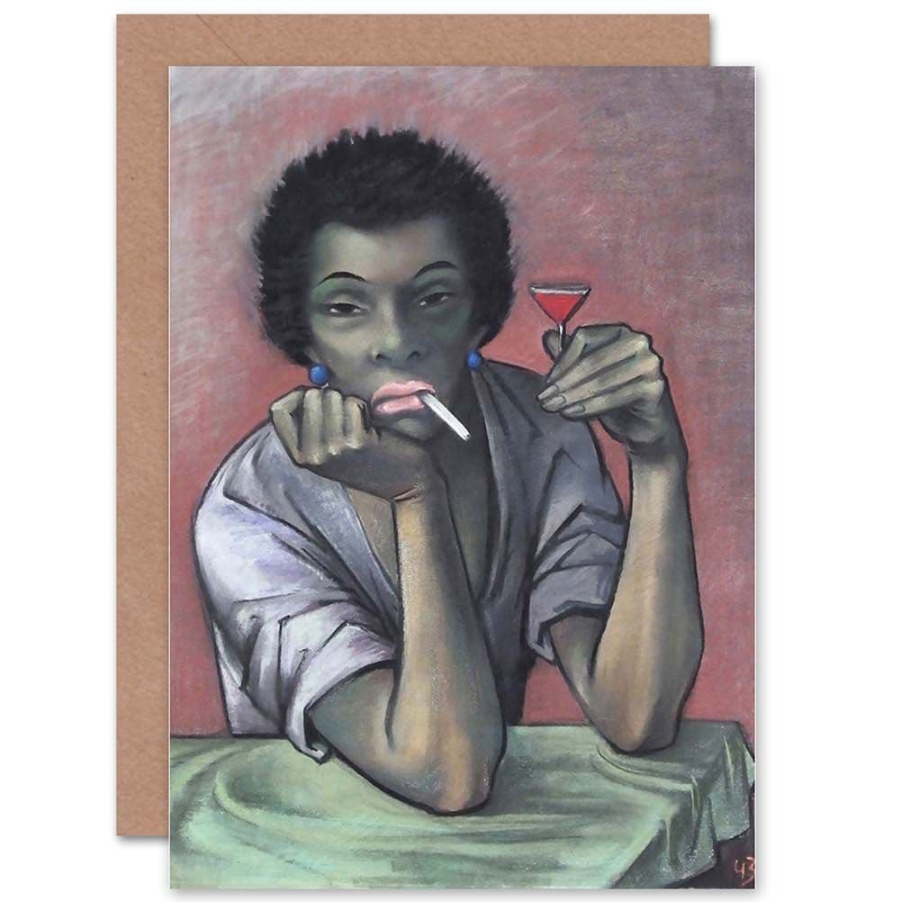 Painting Ursula Benser Geb Heuser Frau Mit Likor 1943 Greetings Card