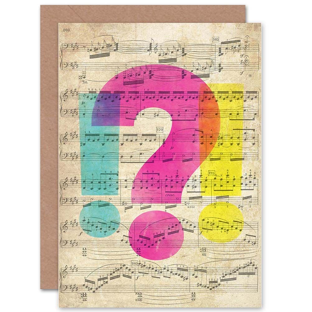 Sheet Music Shock Greetings Card