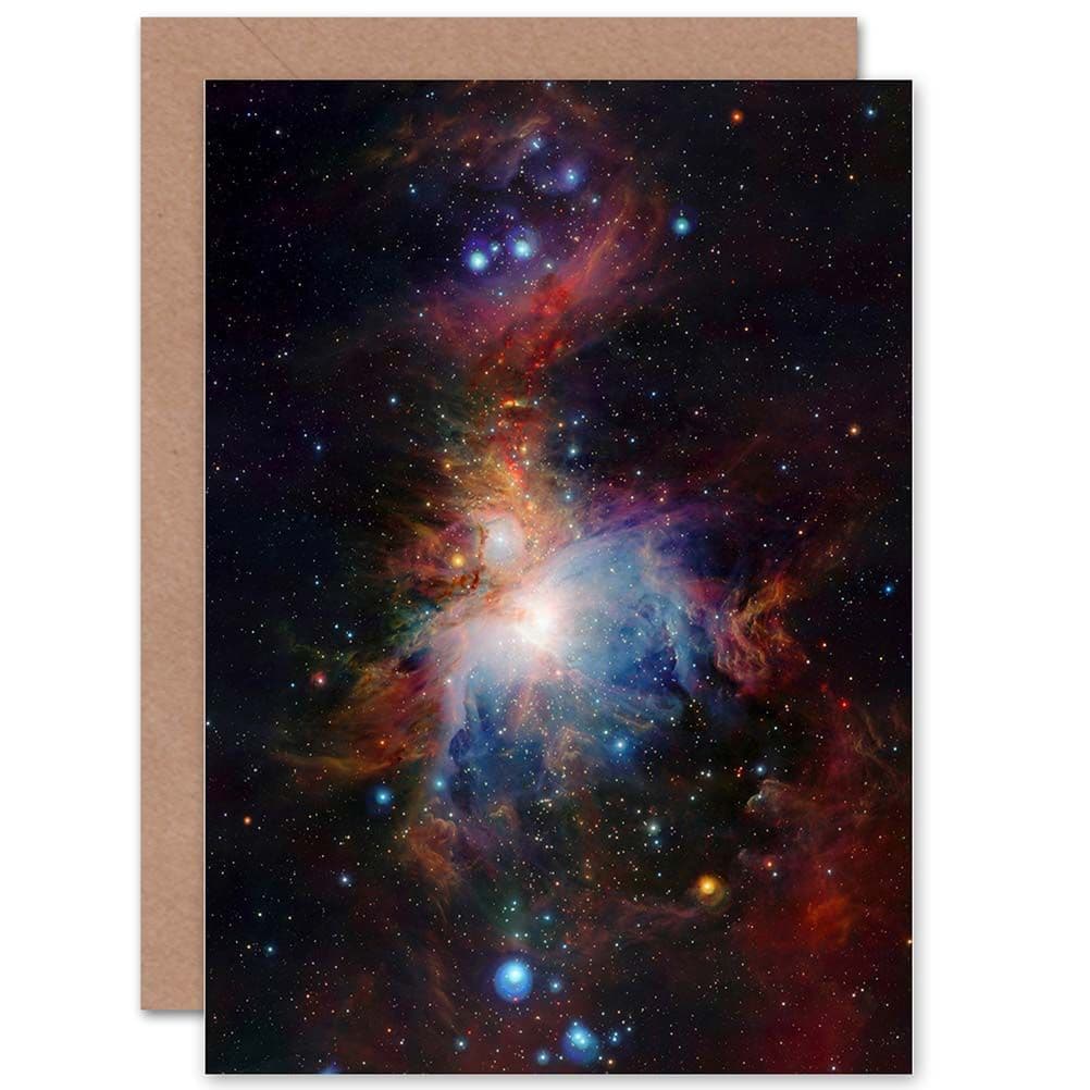 Birthday Space Infrared View Orion Nebula Greetings Card