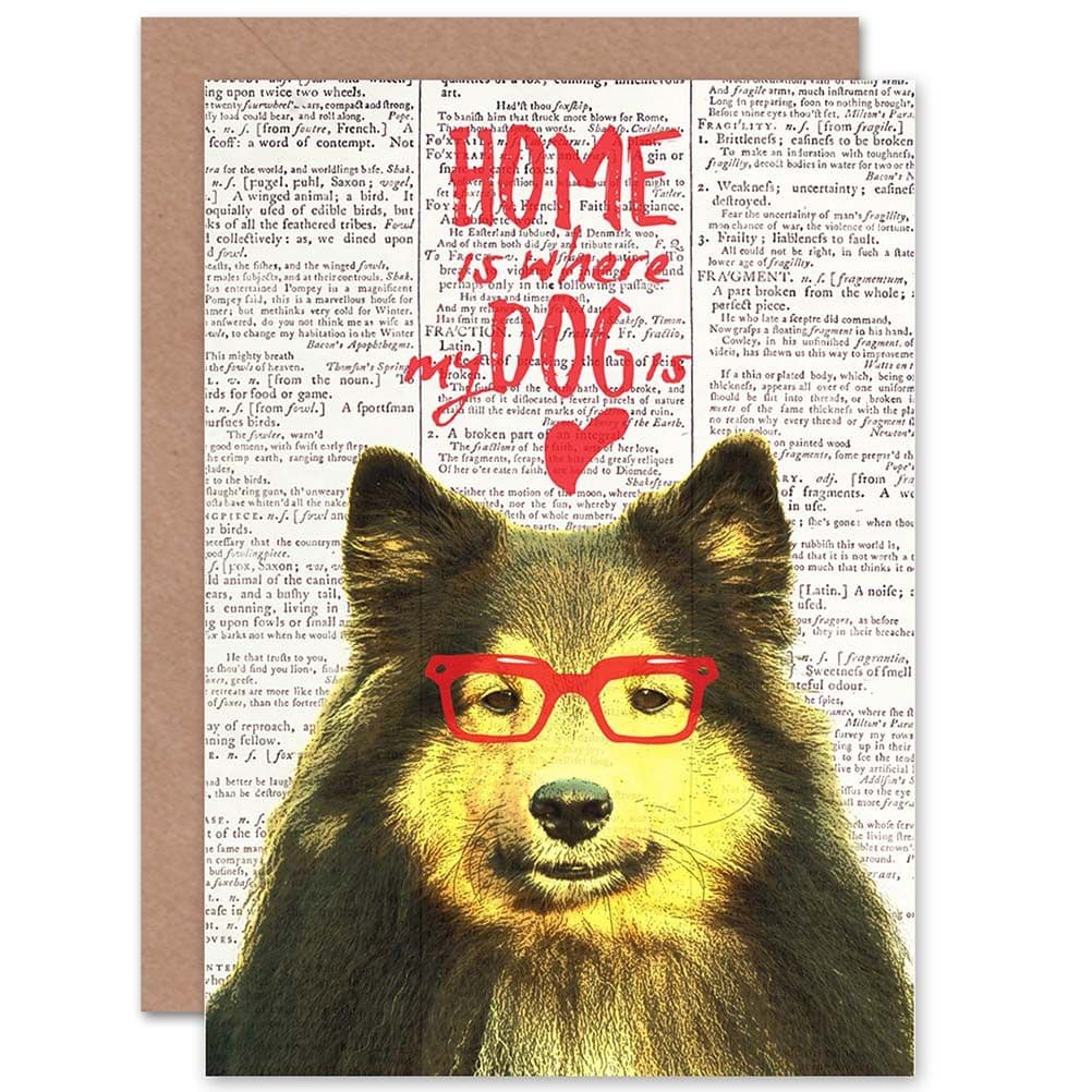 Birthday Upcycle Dictionary Dog Home Quote Greetings Card