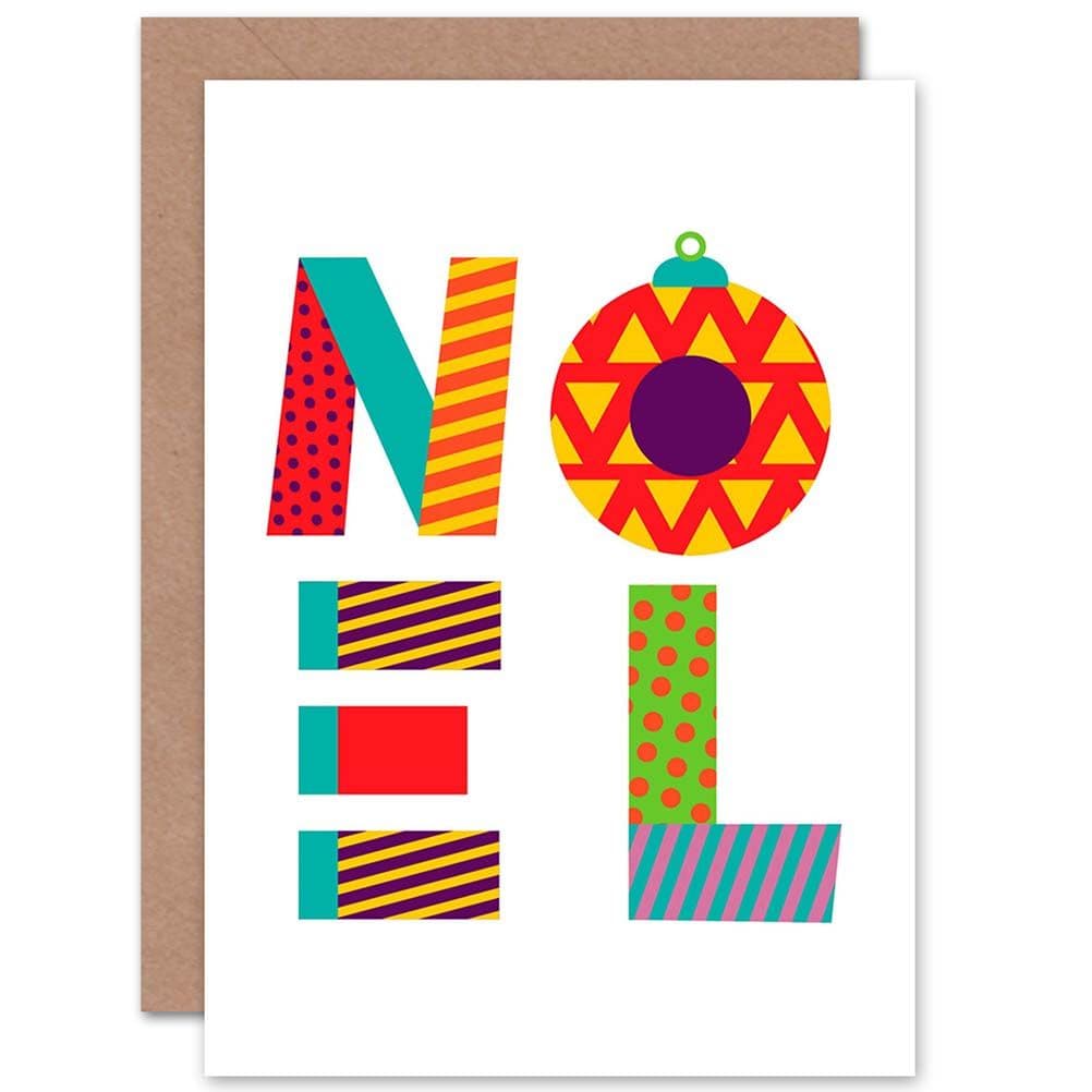 Patchwork Noel Christmas Greetings Card