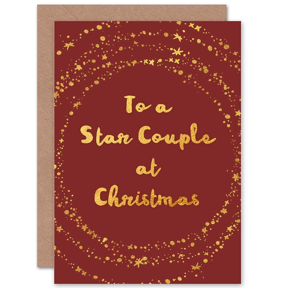 Star Couple At Christmas Greetings Card