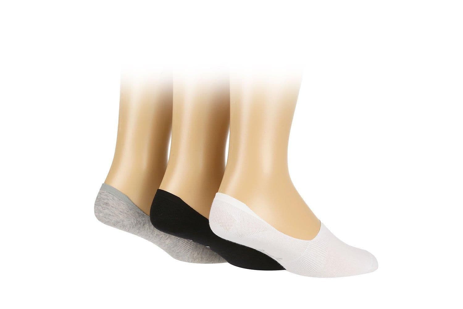 3 Pair Pack Cotton Shoe Liner Socks