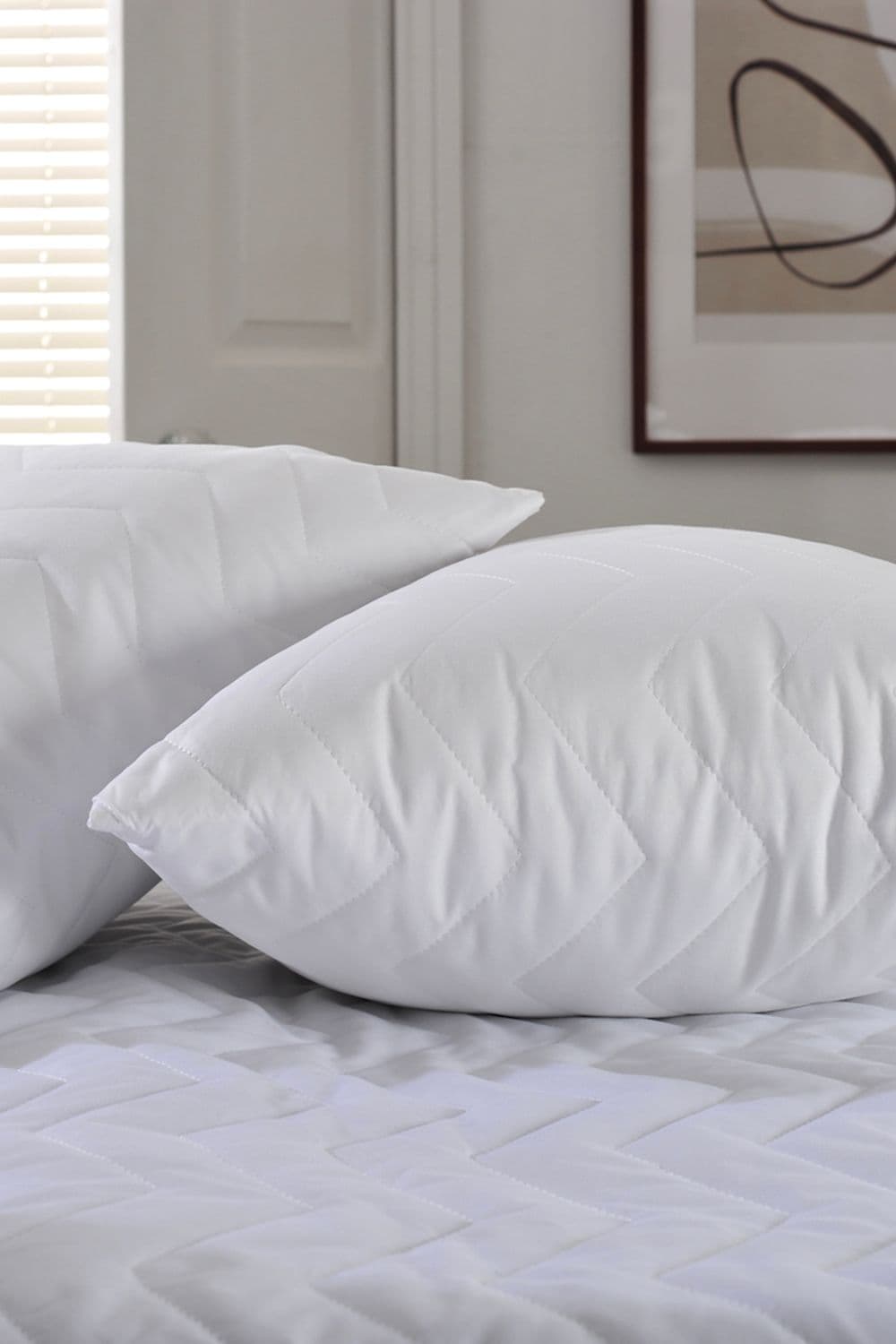 Waterproof Quilted Pillow Protector Pair