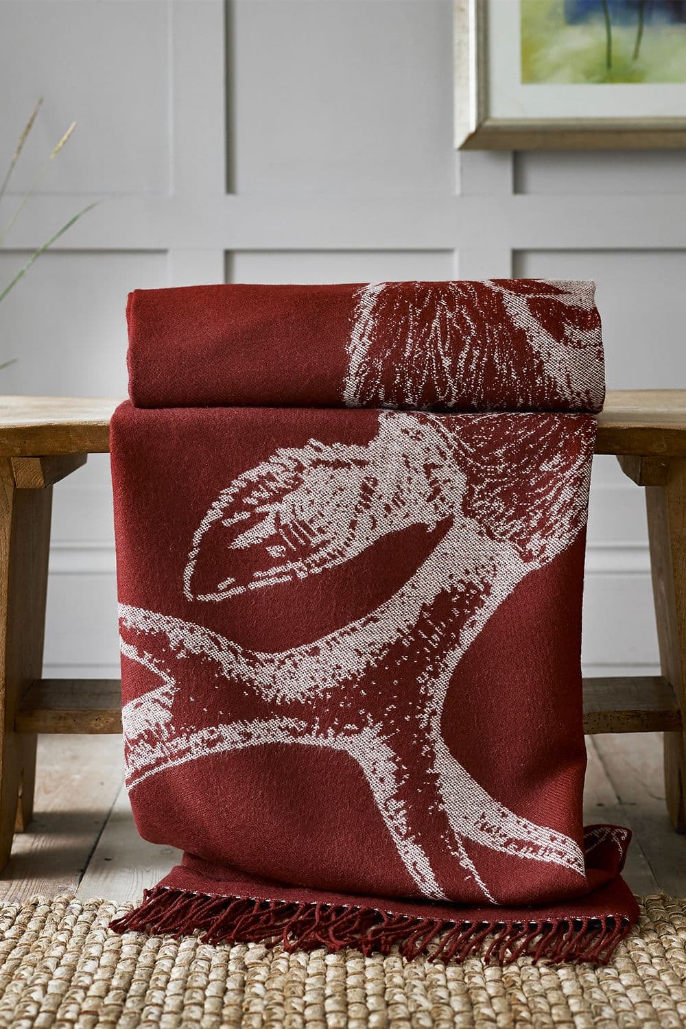 Stag Muberry Faux Cashmere Throw