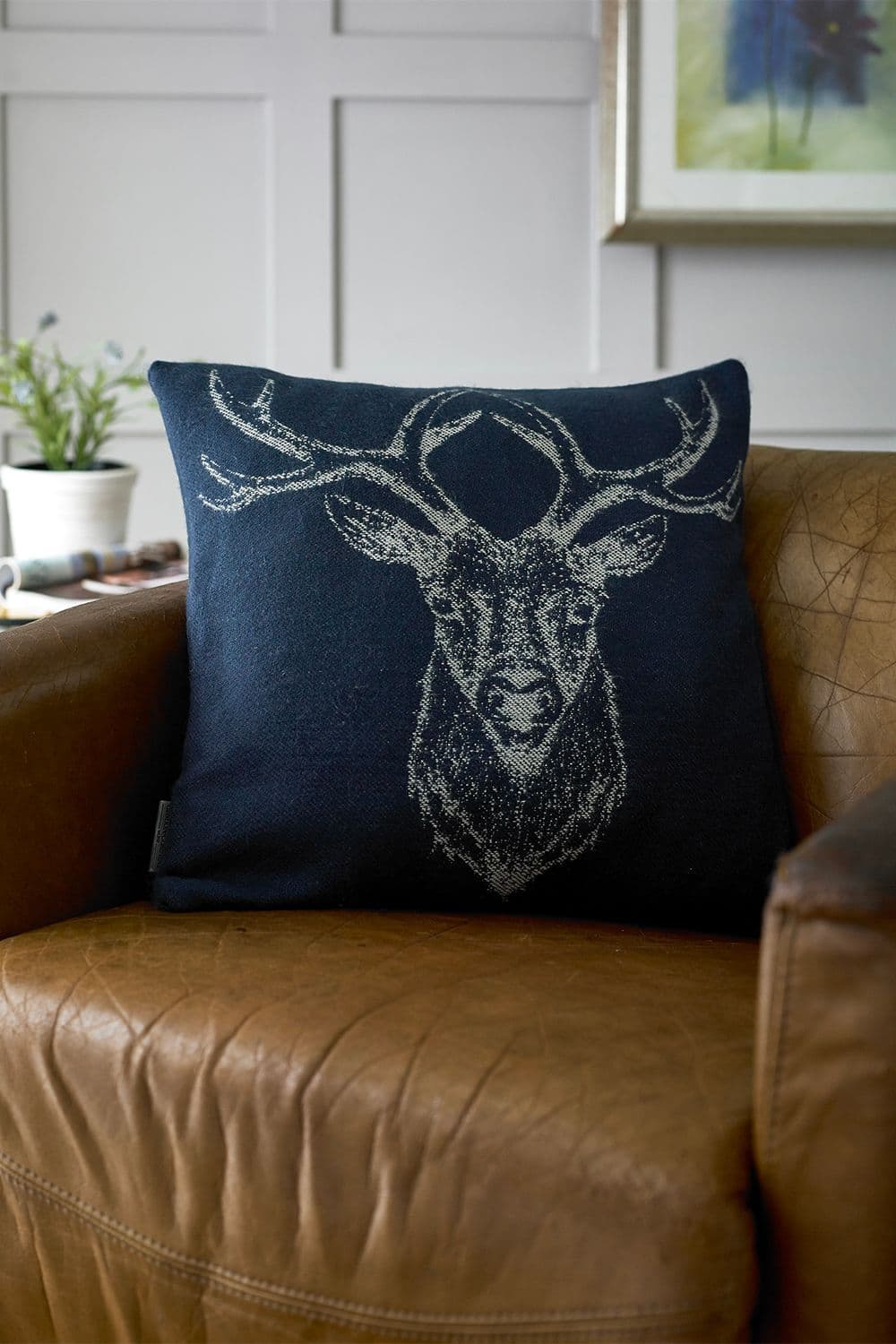 Stag Faux Cashmere Cushion