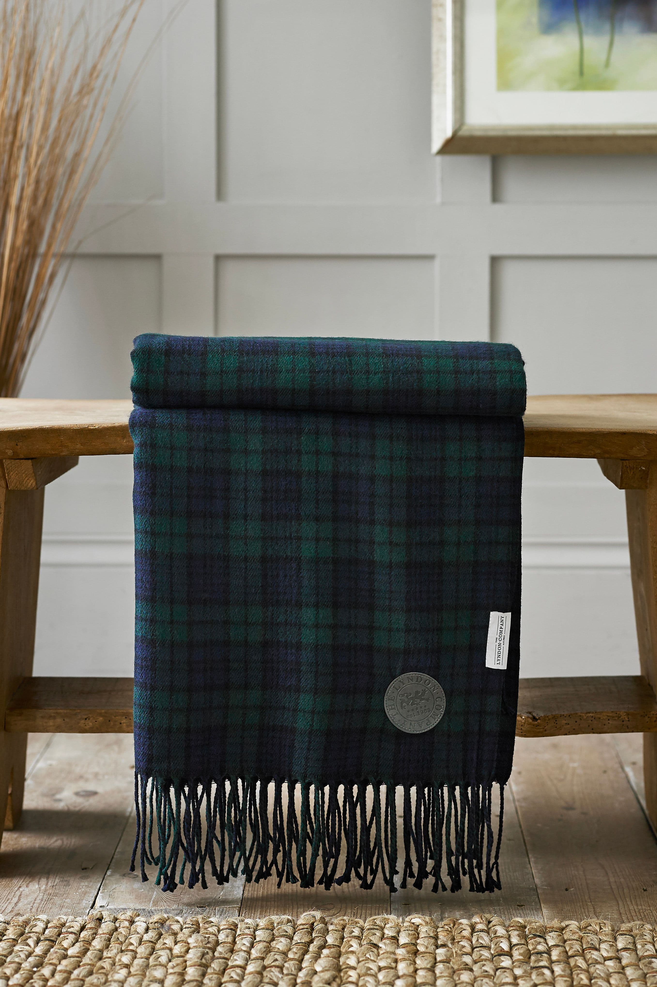 Blackwatch Tartan Faux Cashmere Throw