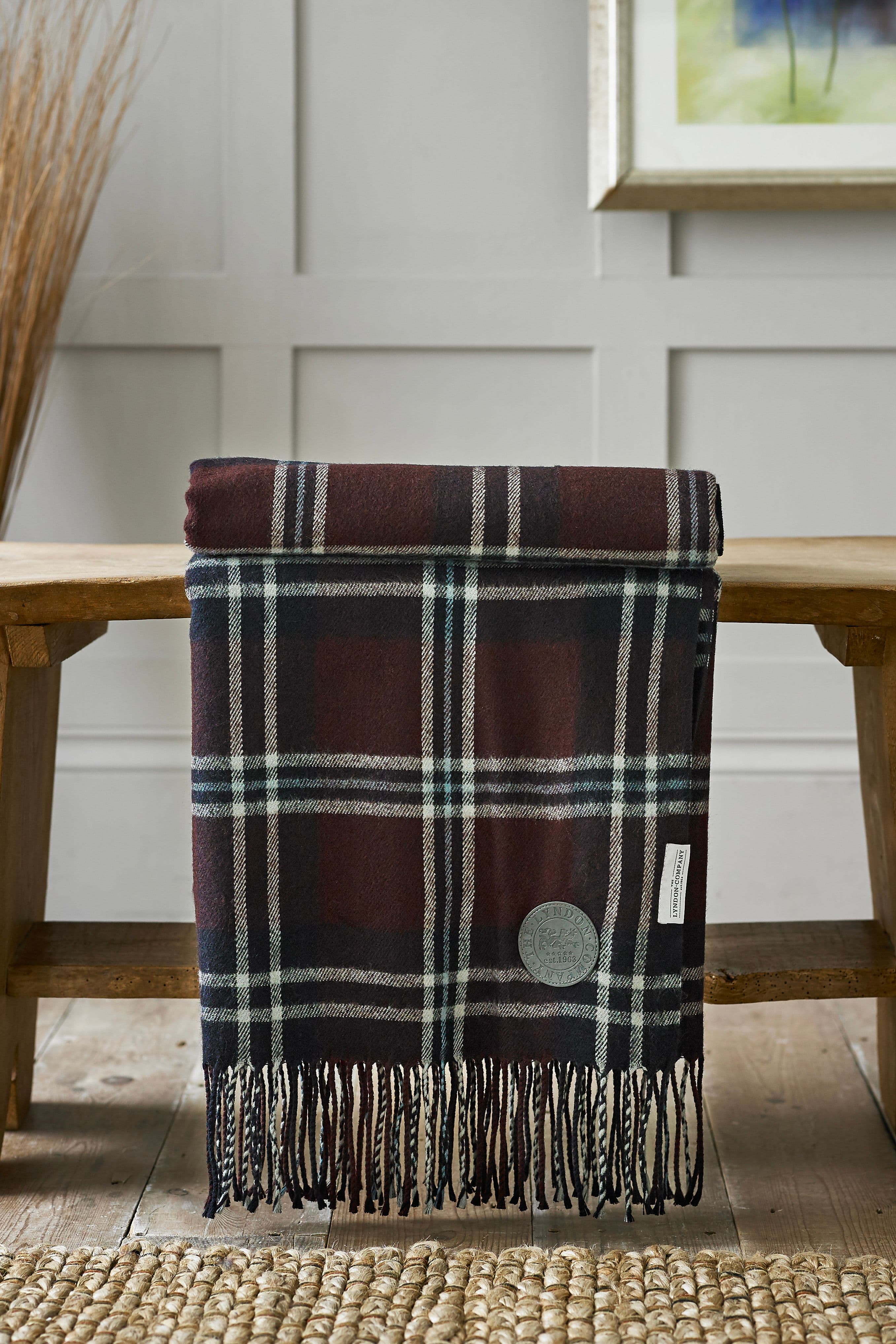 Broden Tartan Faux Cashmere Throw
