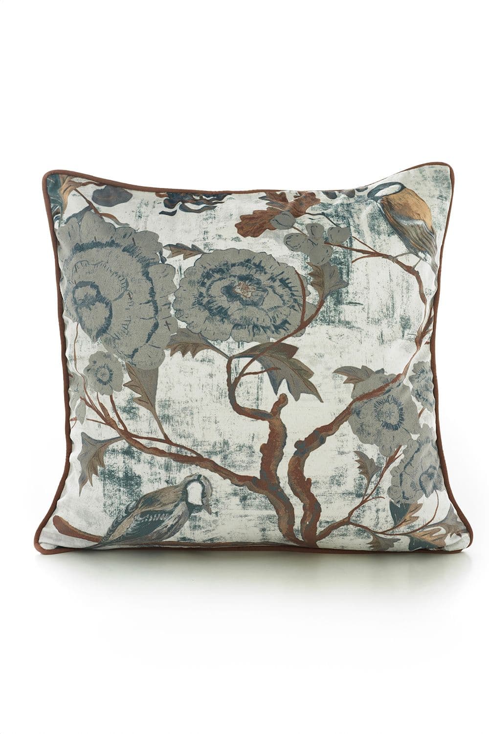 Exotica 50x50cm Soft Velvet Pipe Trimmed Filled Cushion