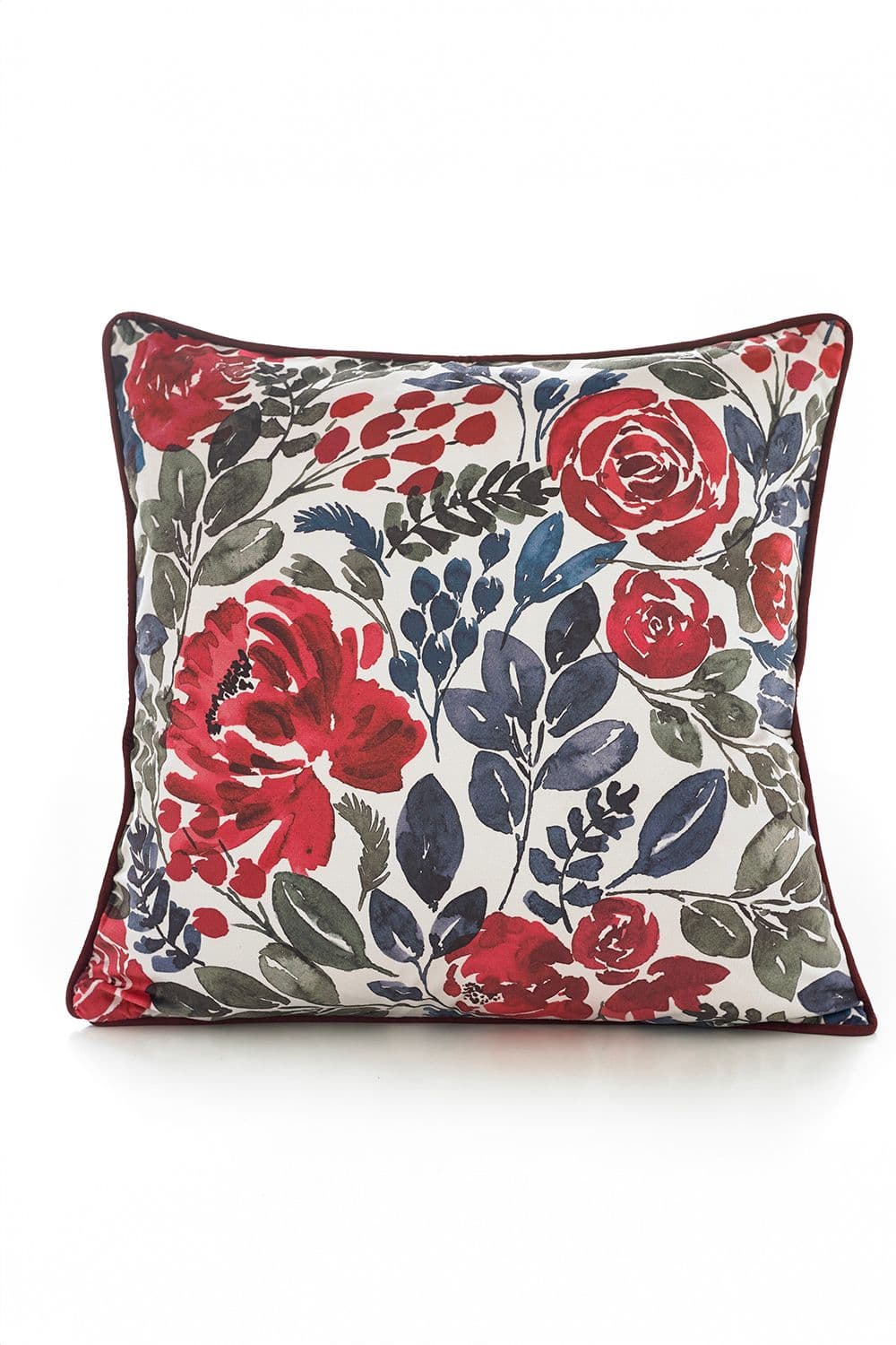 Wedding Day 50x50cm Soft Velvet Pipe Trimmed Filled Cushion