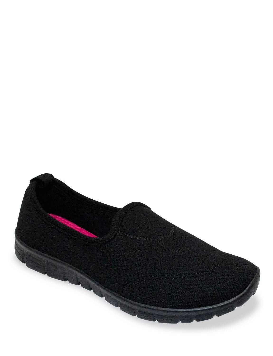 Chums Women's Slip On Shoe With Contrast Insole in Black | Size: 5
