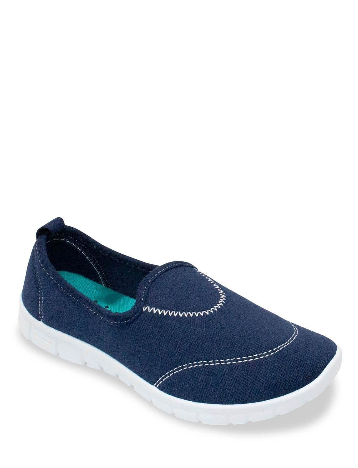 Chums Women's Slip On Shoe With Contrast Insole in Navy | Size: 8