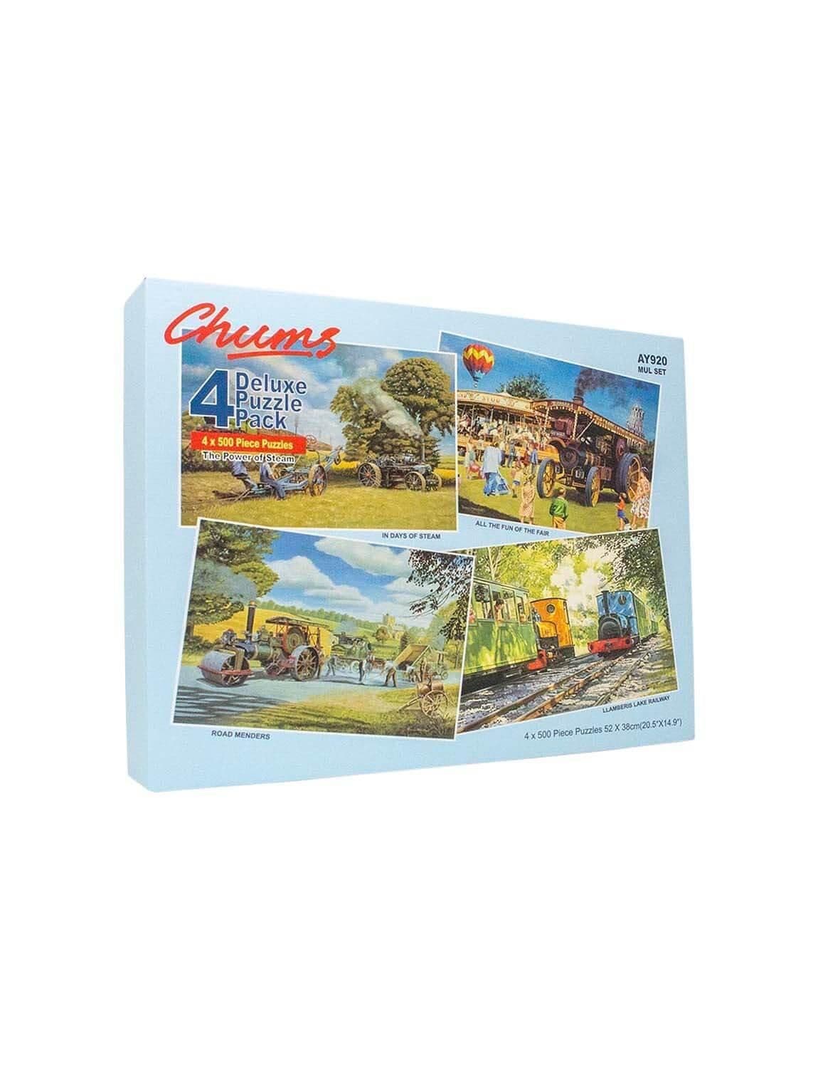 Jigsaw Puzzles The Power of Steam 4 x 500 Piece Set