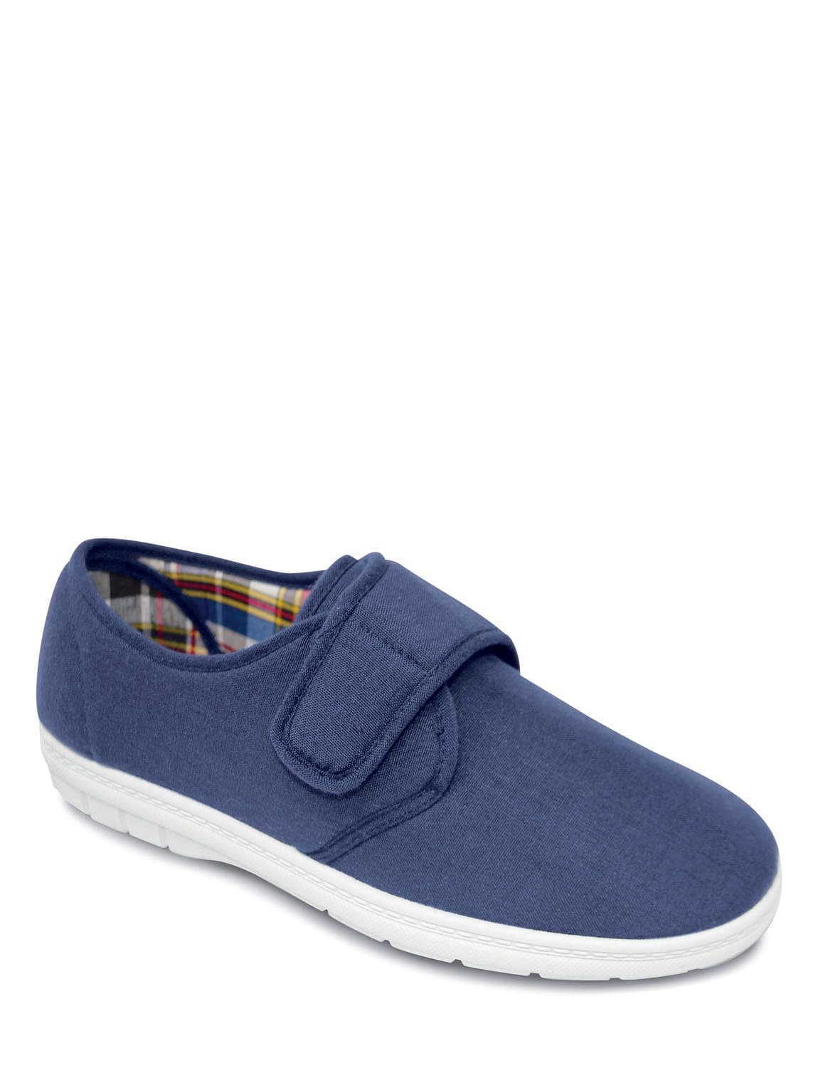 Canvas Touch Fasten Shoe Extra Wide Fit