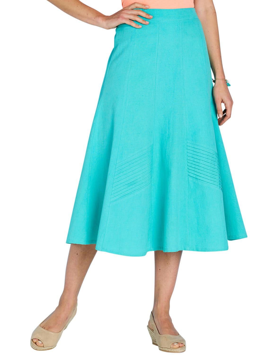 Chums Women's Linen Mix Skirt in Mint | Size: 18S