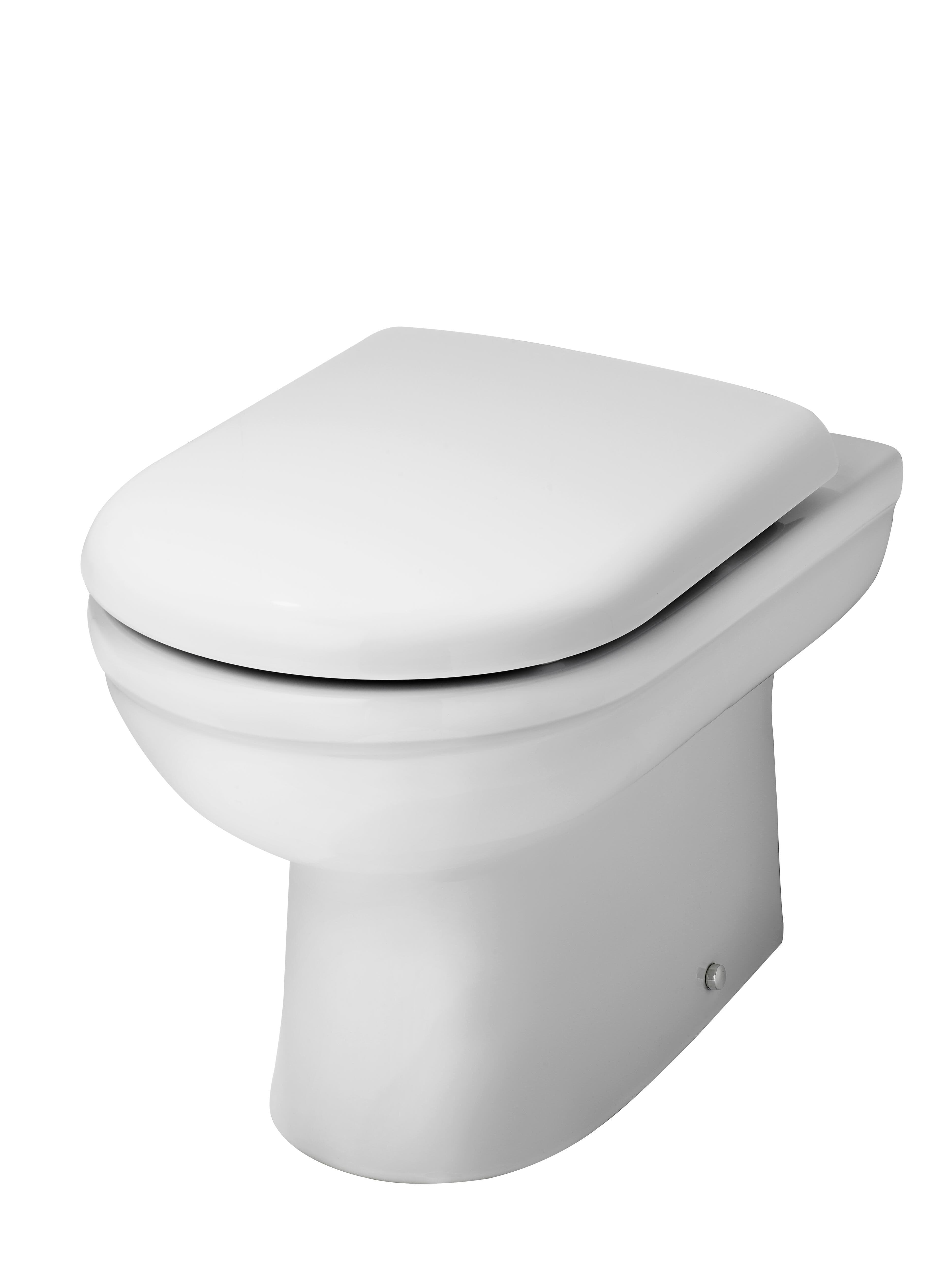 Round Back to Wall Toilet Pan 395mm x 360mm x 540mm