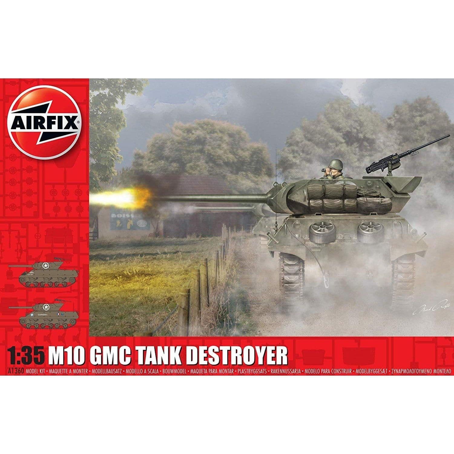 A1360 1 35 M10 GMC Tank Destroyer Model Kit