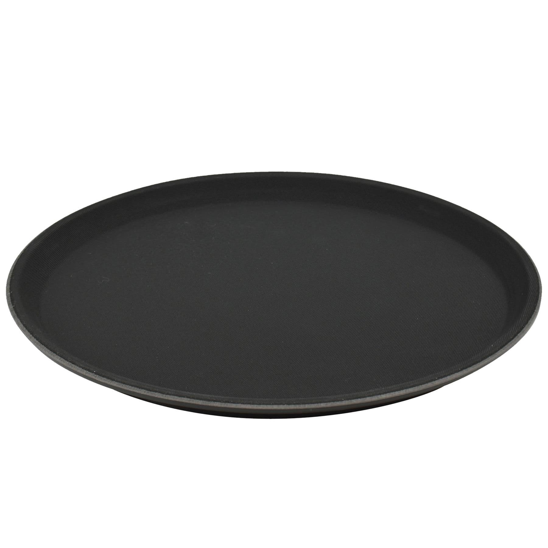 Round Non-Slip Serving Tray 28cm Black