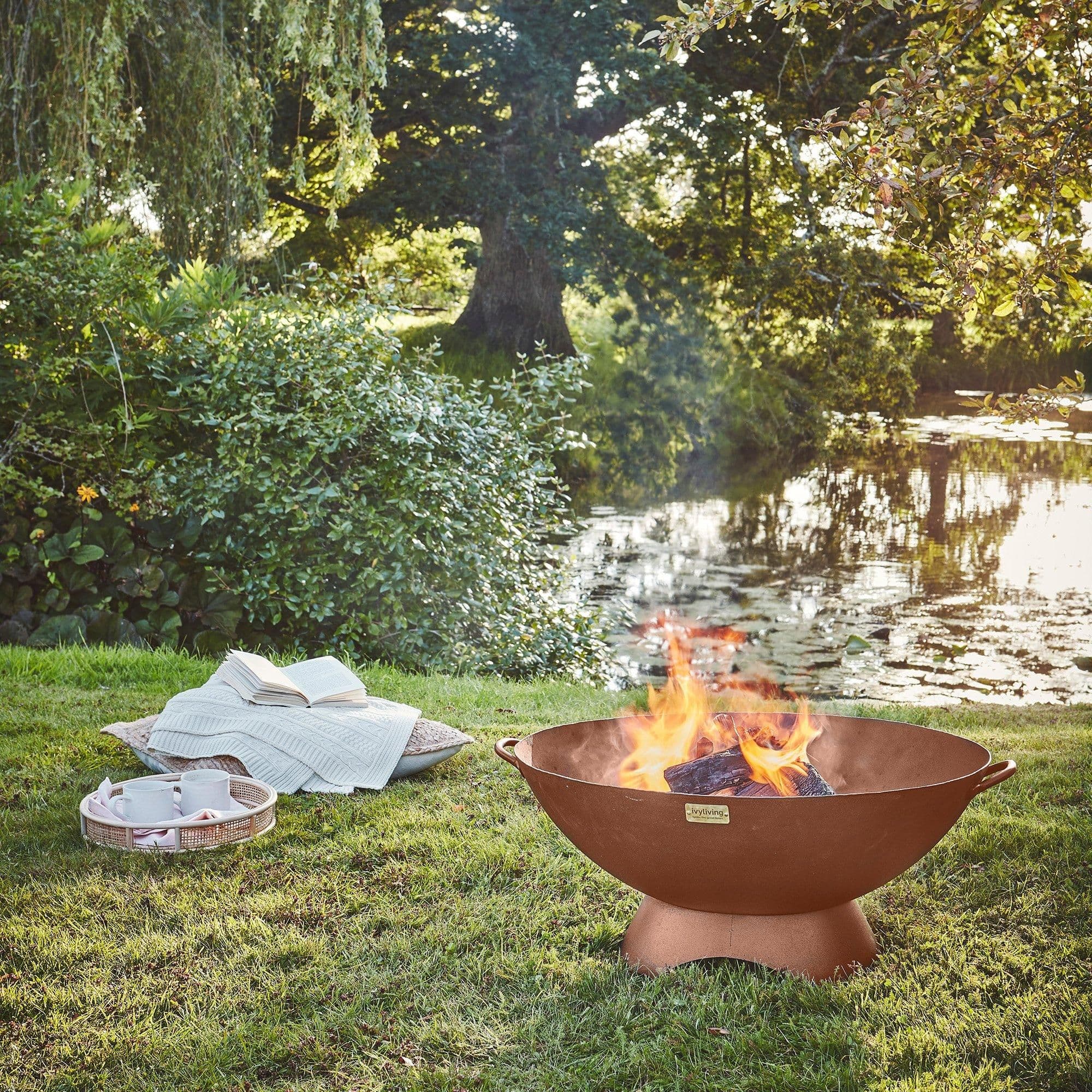 Outdoor Artisan Fire Pit H31Cm W71Cm