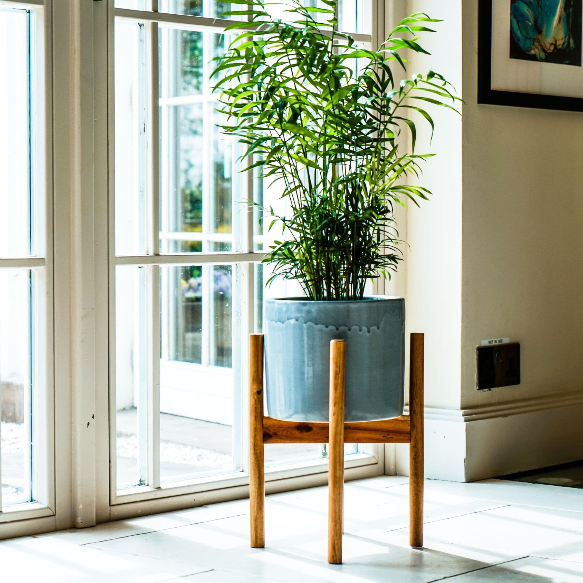 Anzio Warm Planter Wooden Stand H38.5cm x D24cm