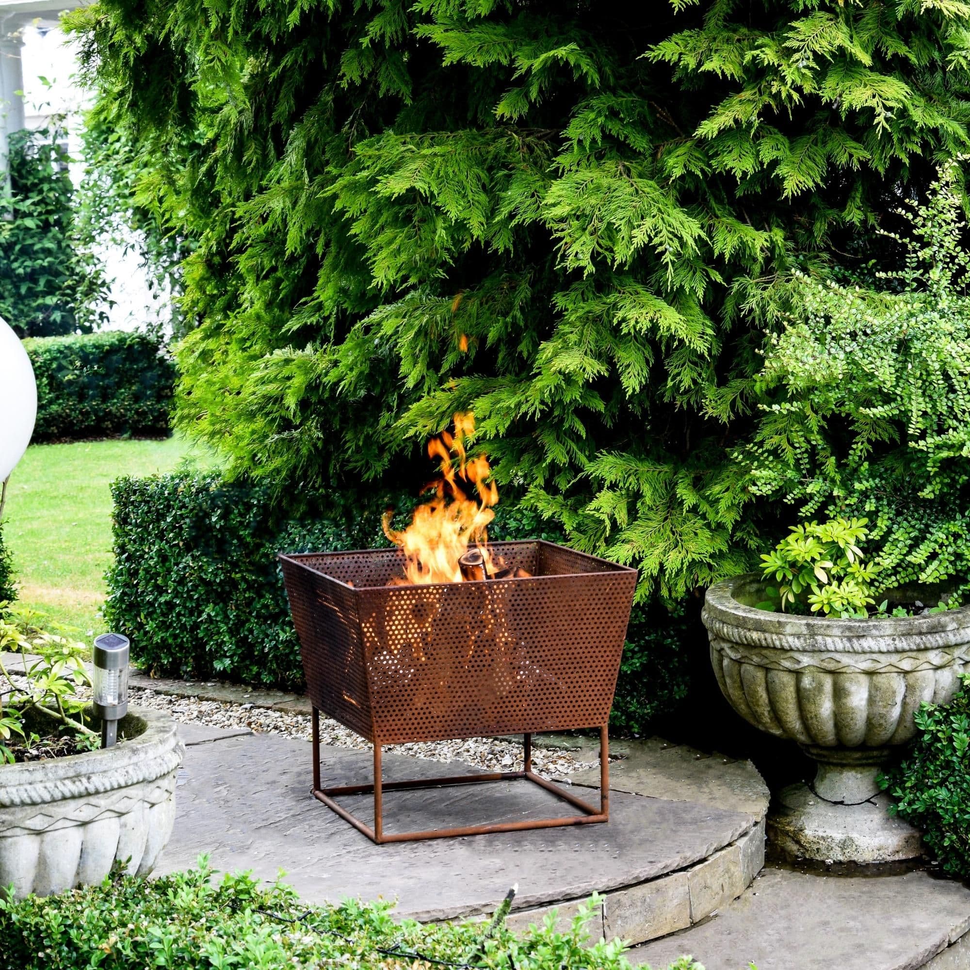 Outdoor Norfolk Fire Pit Iron H44.5Cm W52Cm