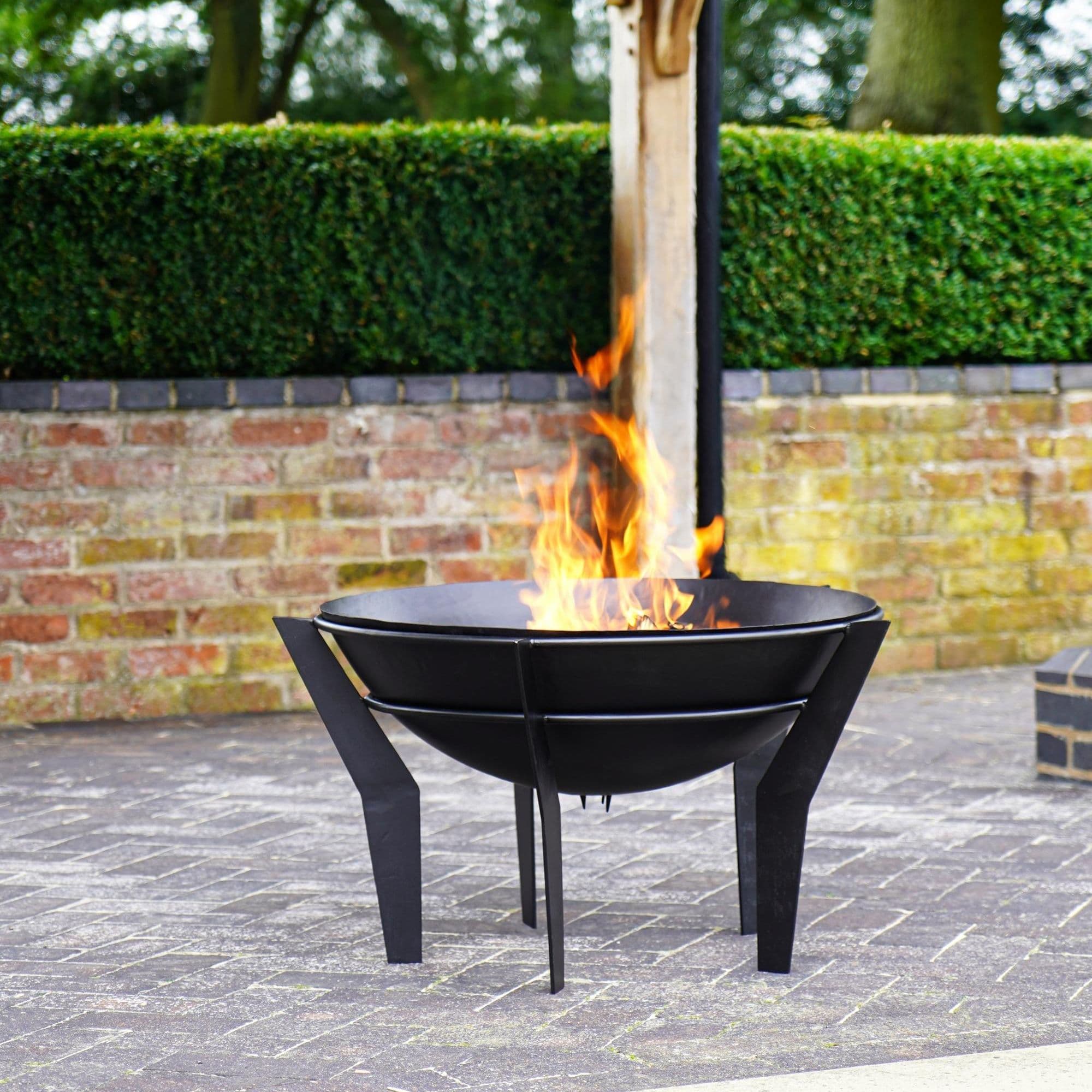Outdoor Metal Kendal Fire Pit on Stand H44.5Cm W77Cm