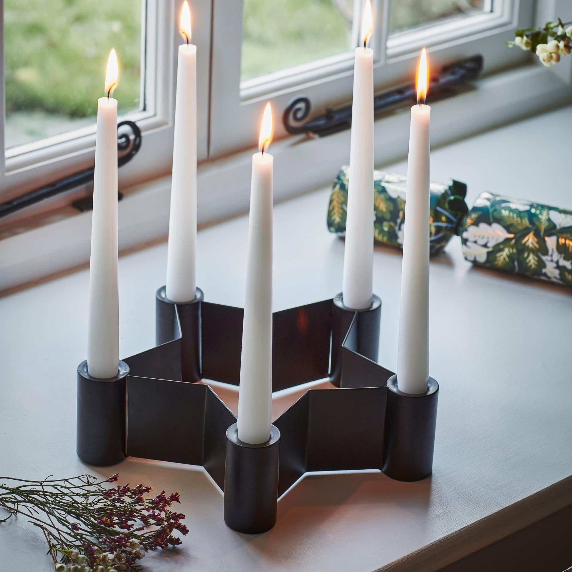 Star Shaped Centrepiece Dinner Candle Holder H7Cm W25Cm