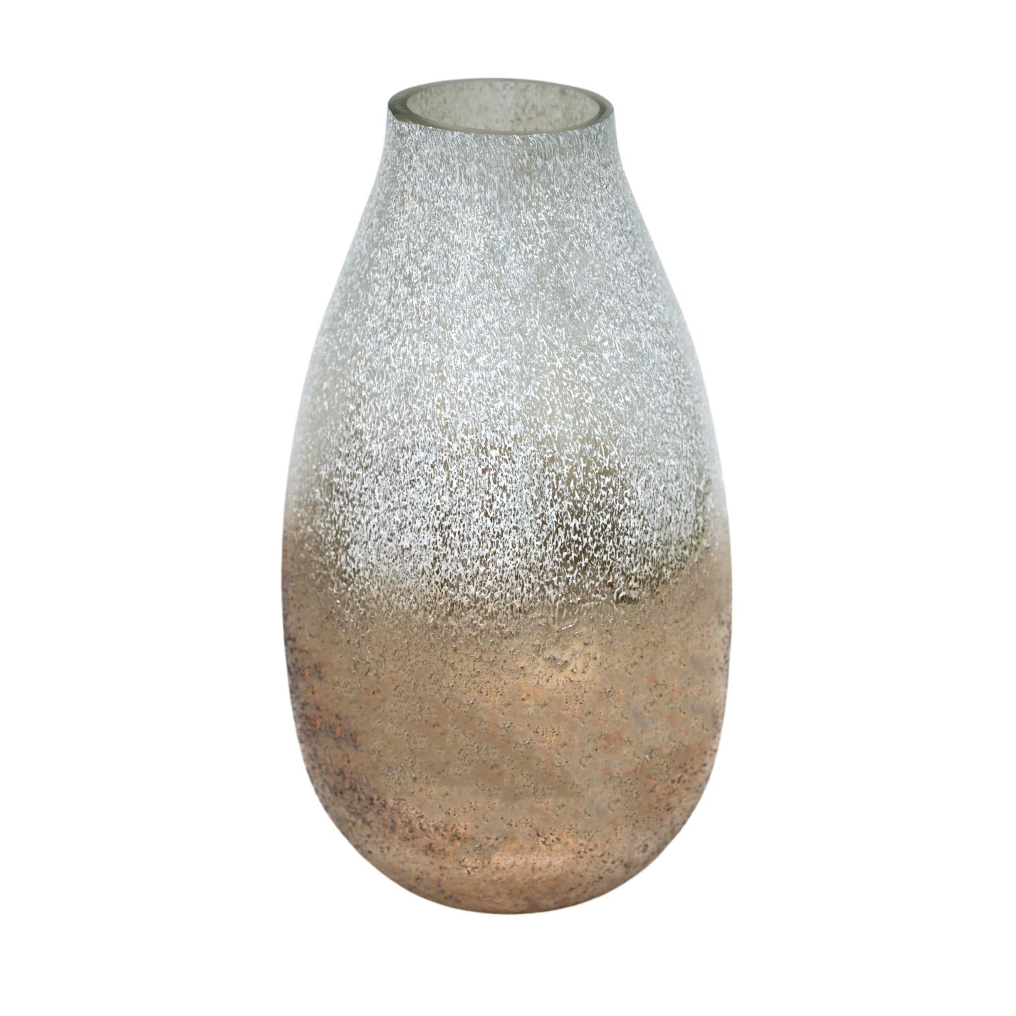 Verre Snowdrop Frosted Vase H32Cm W18Cm