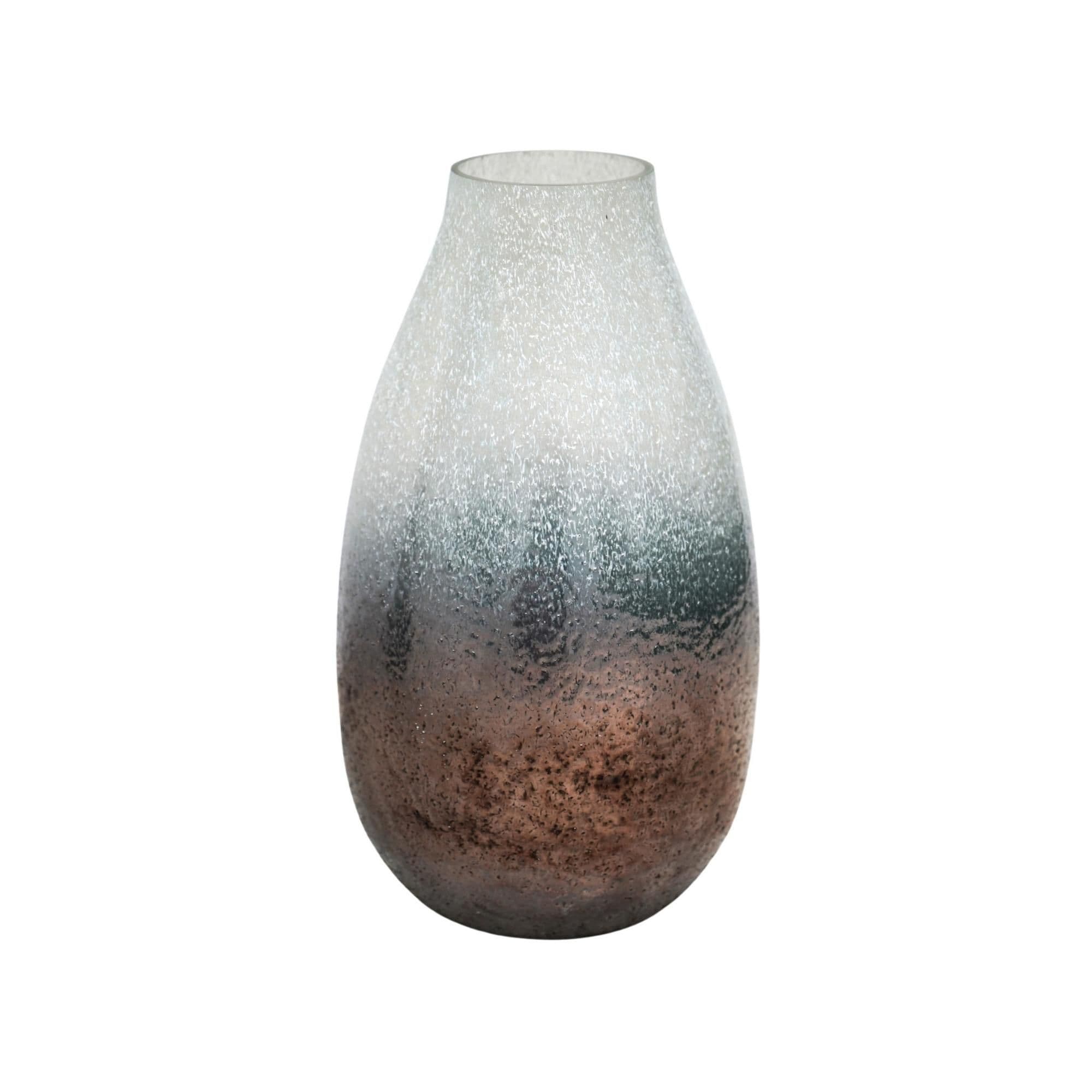Verre Snowdrop Atlantic Frosted Vase H32Cm W18Cm