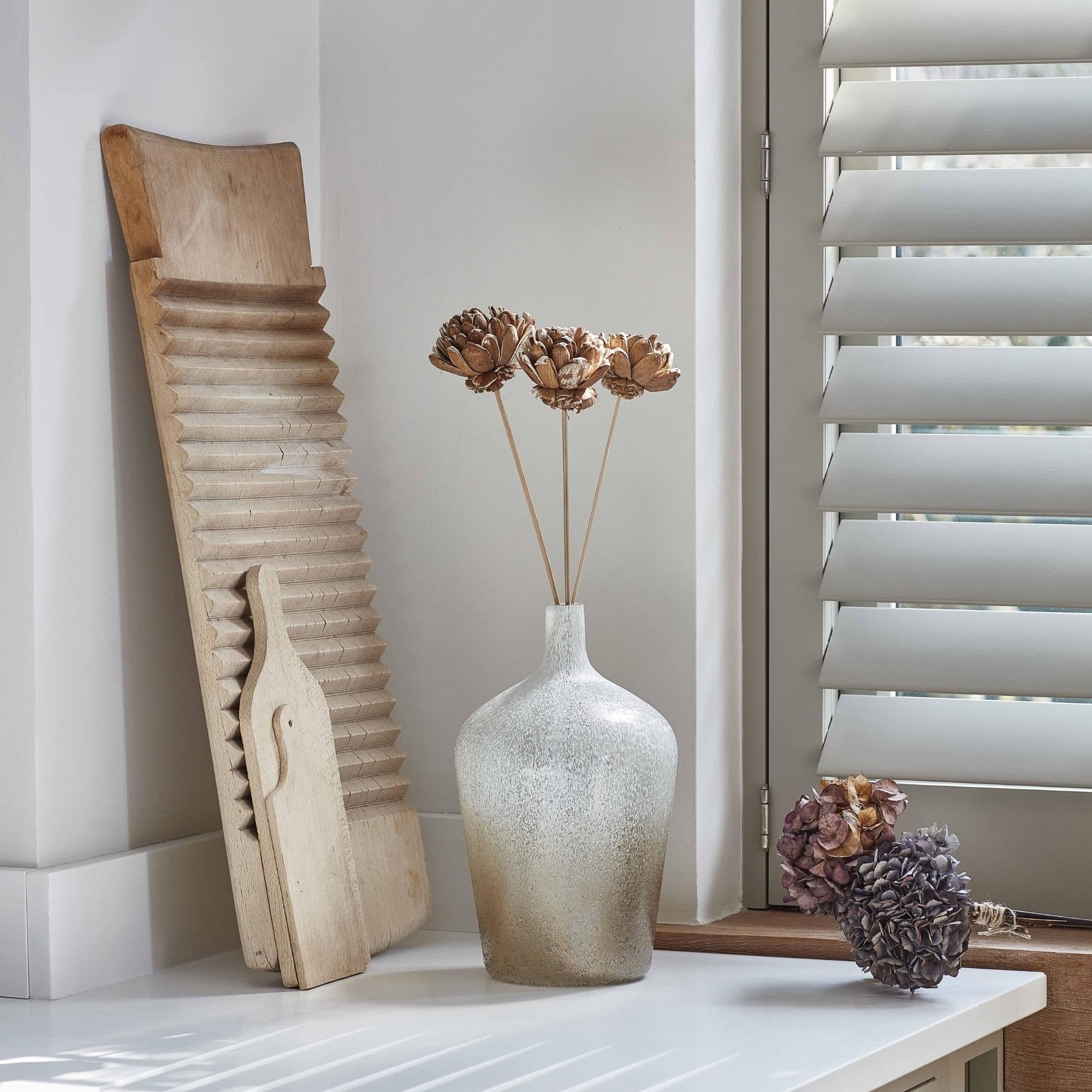 Verre Stem Frosted Vase H30Cm W18Cm