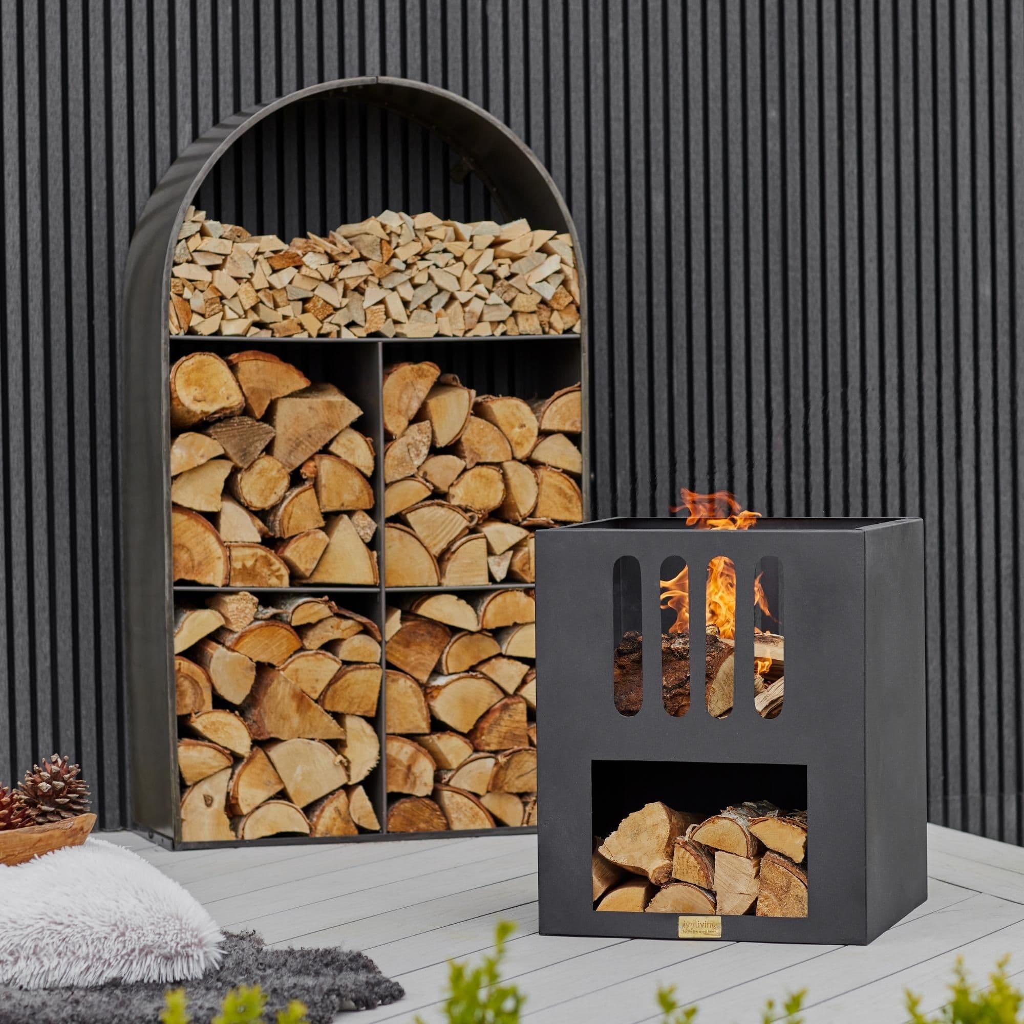 Outdoor Libra Contemporary Fire Pit Matt H55CM W45CM