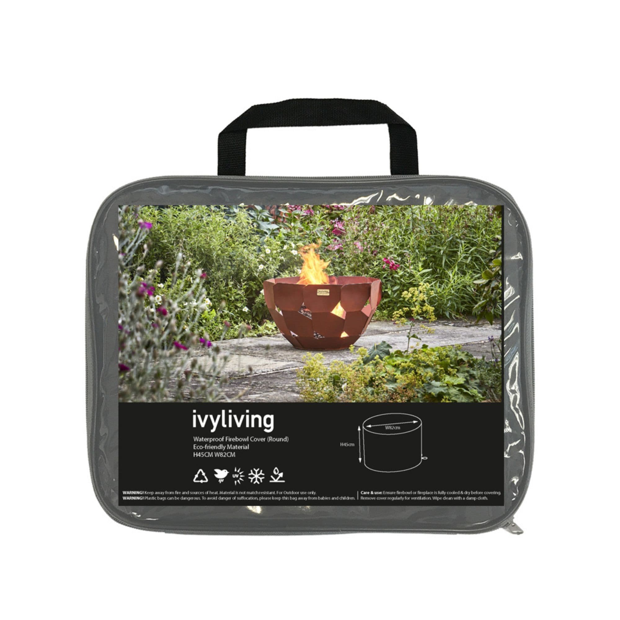 Waterproof Fire Pit Cover Eco friendly Material H45CM W82CM