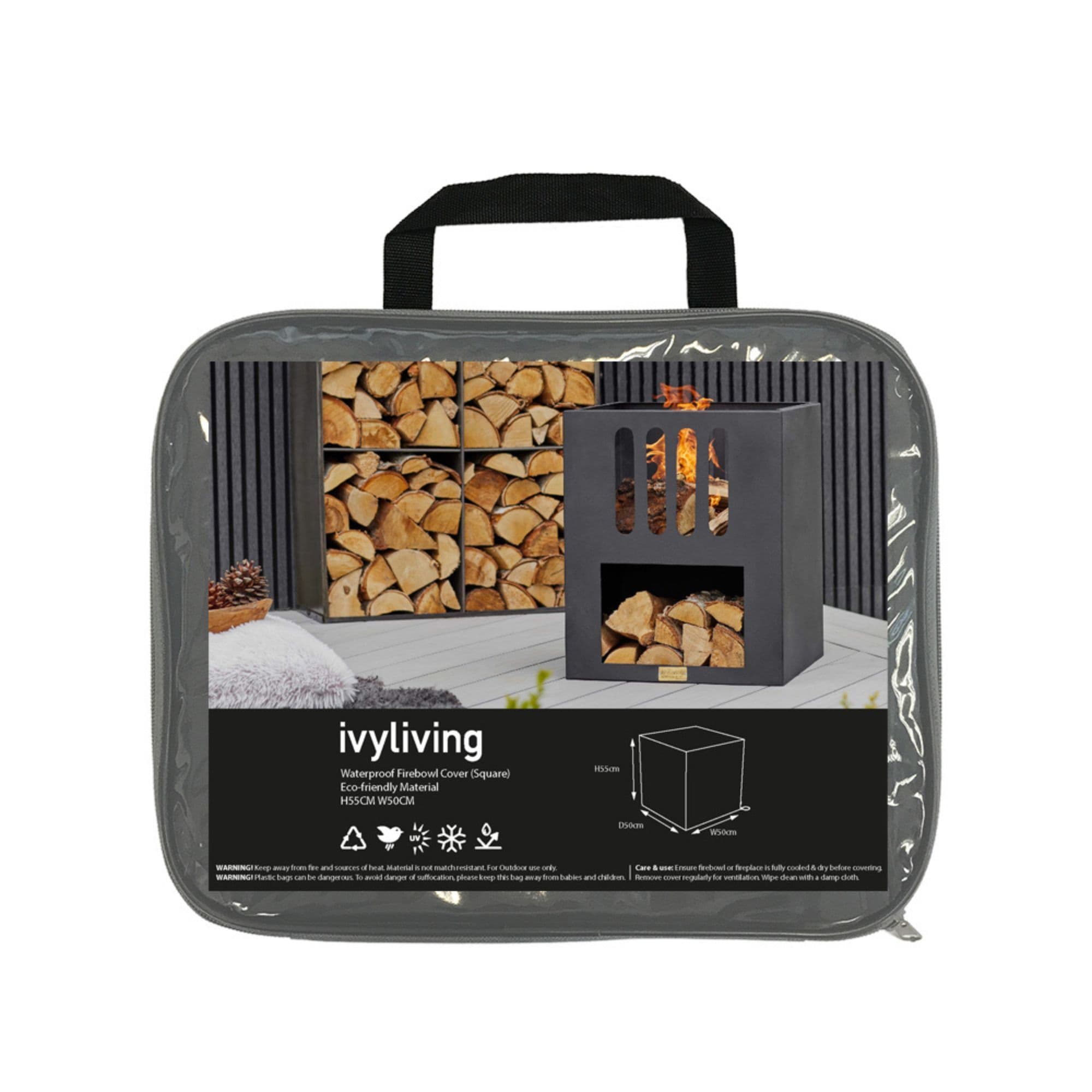 Waterproof Fire Pit Cover Eco friendly Material H55CM W50CM