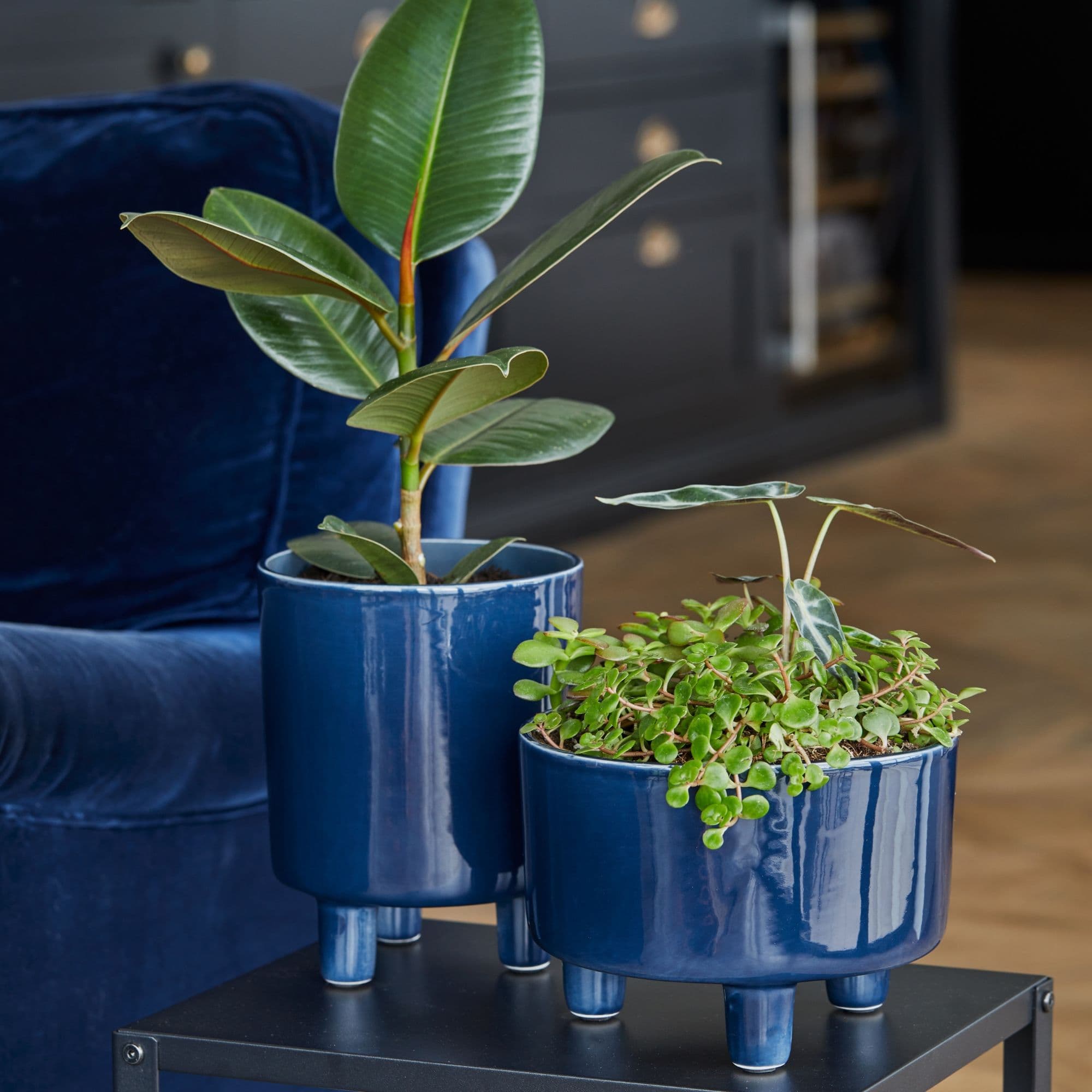 Pisa Planter Blue H24CM D20CM