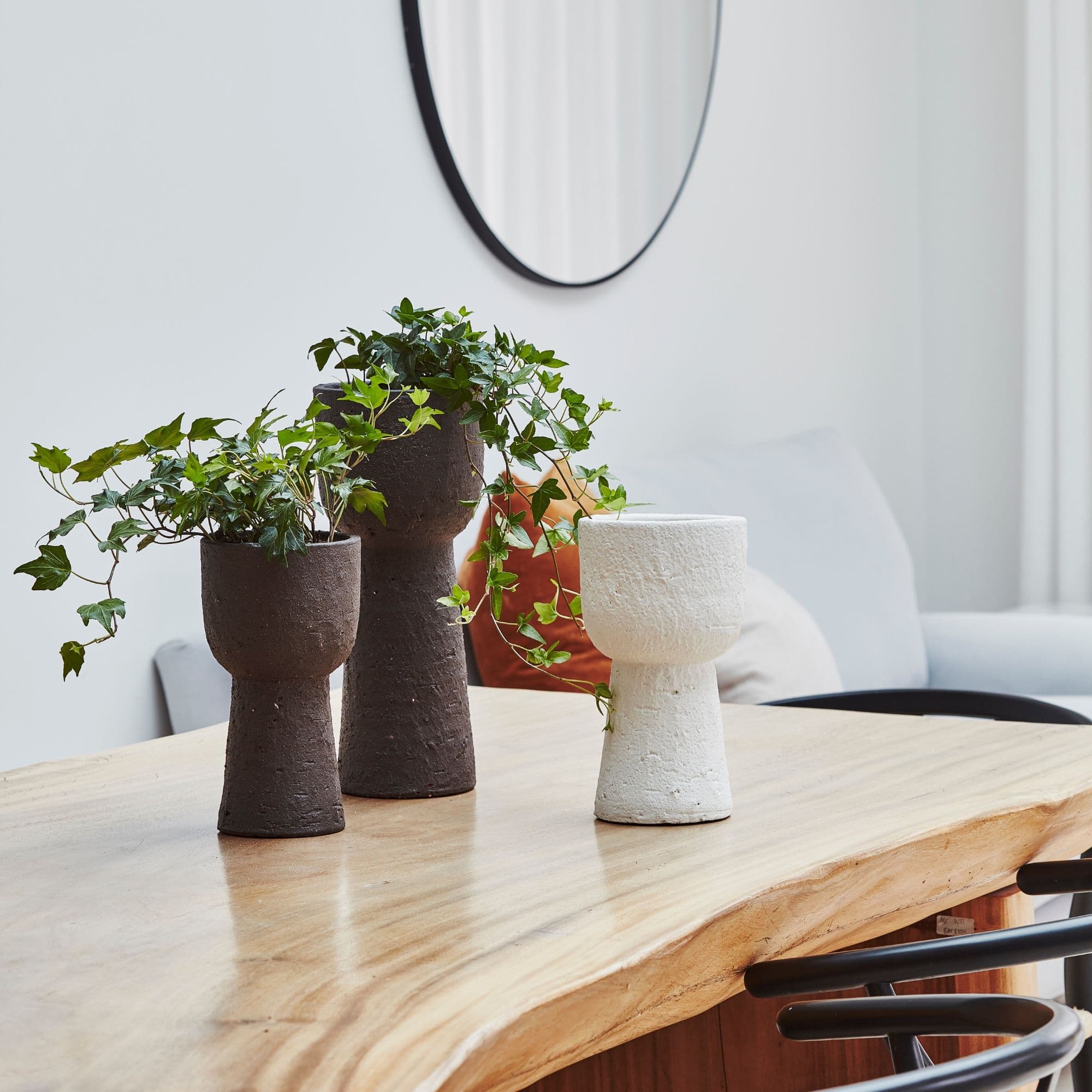 Nico Tall Planter Rustic Mocha H26cm x D15cm