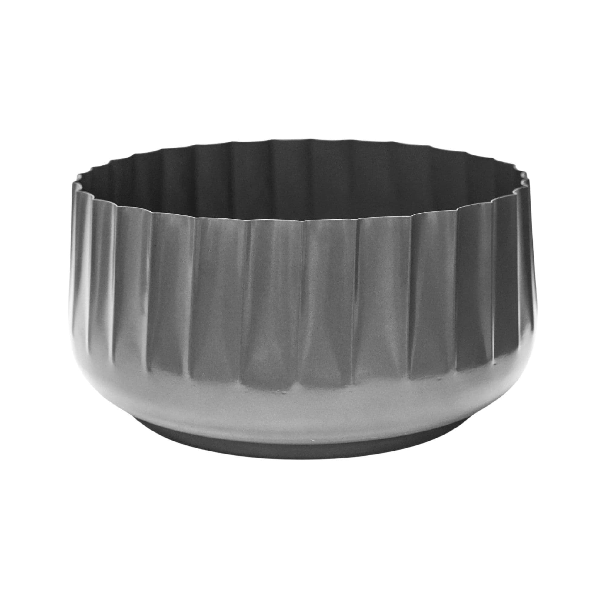 Hudson Slate Corrugated Bowl Planter H15cm D30cm