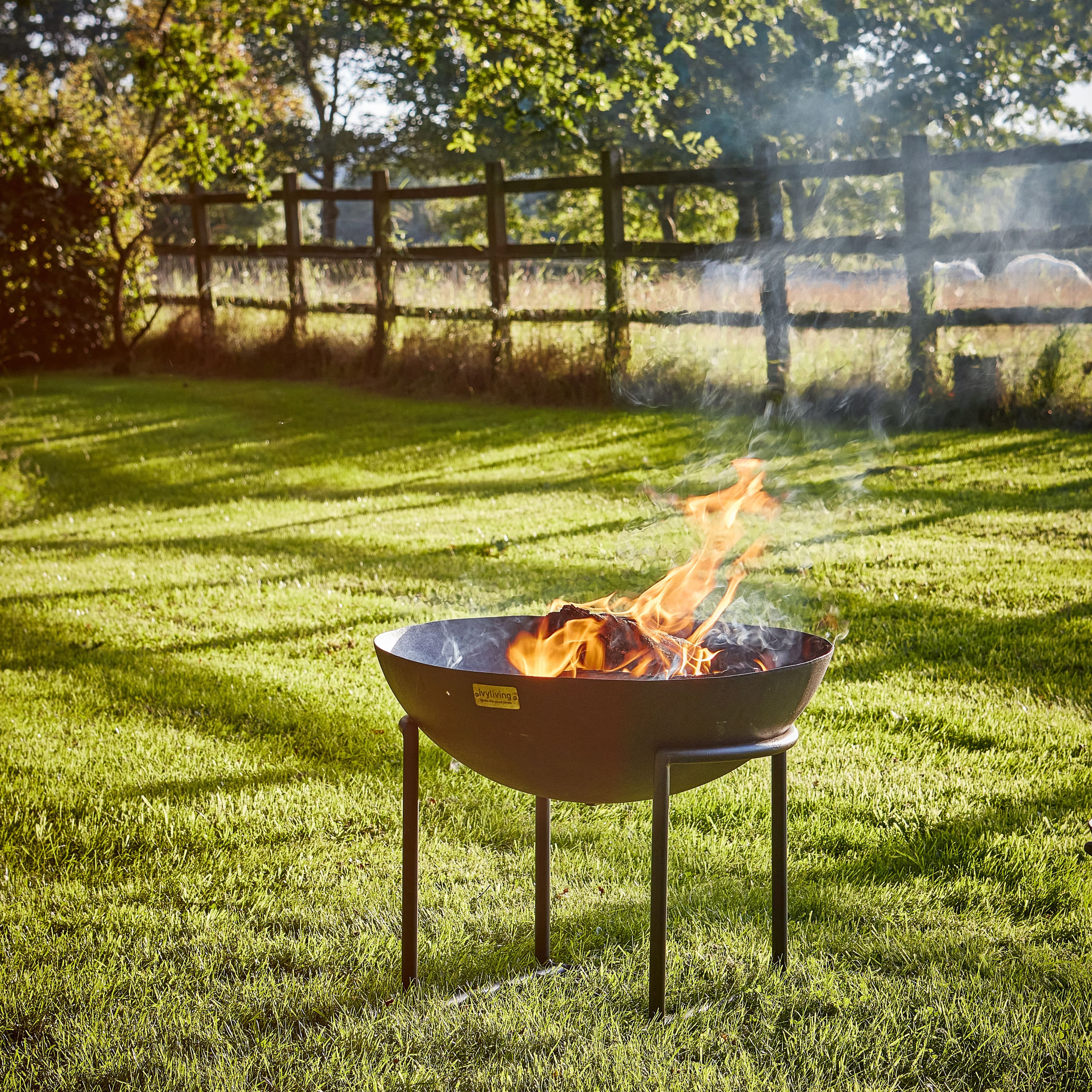 Outdoor Cast Iron Fire Pit H49cm W80cm